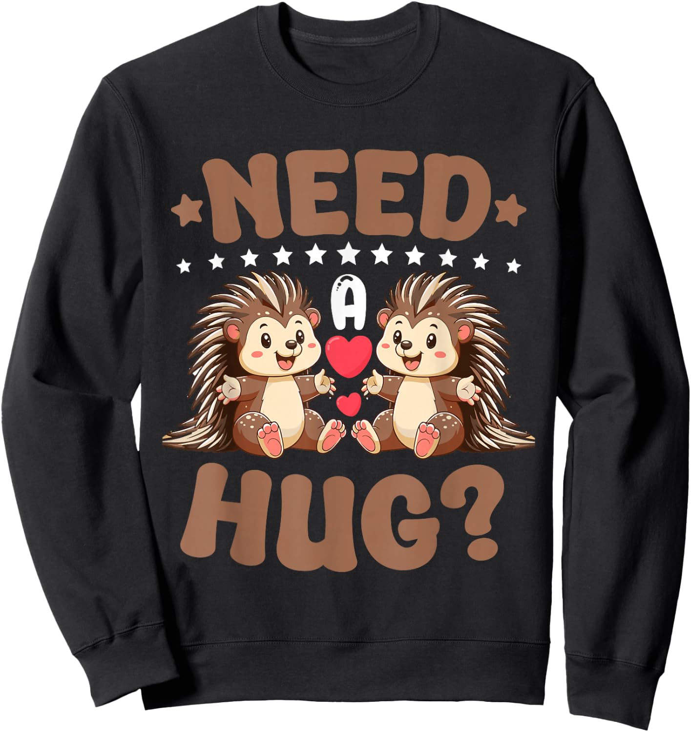 Porcupine Need A Hug Sweatshirt - Sweatshirt | Black