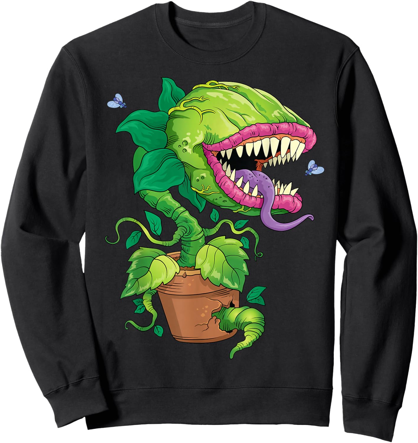Venus Flytrap Monster Carnivorous Plant Carnivore Flower Sweatshirt - Sweatshirt | Black