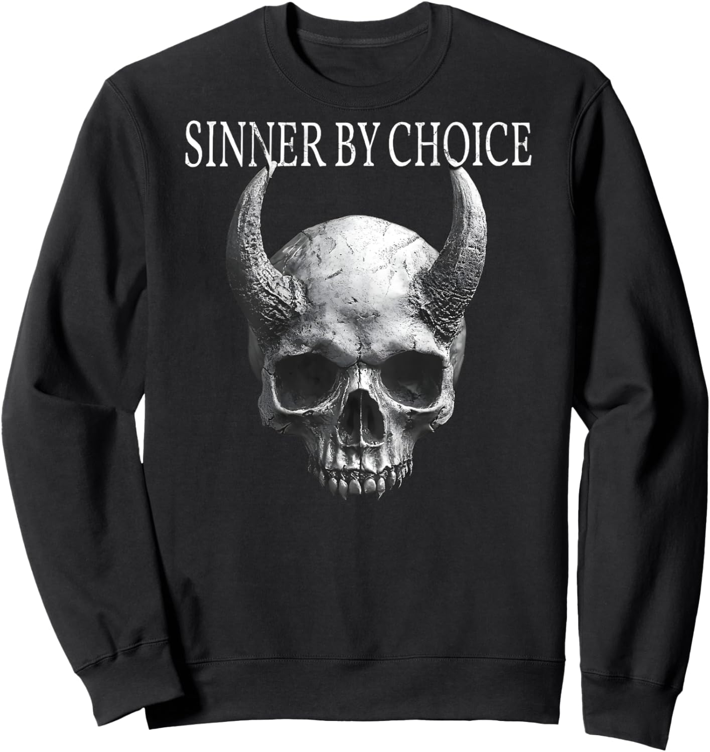 Sinner by Choice Skull Sweatshirt - Sweatshirt | Black