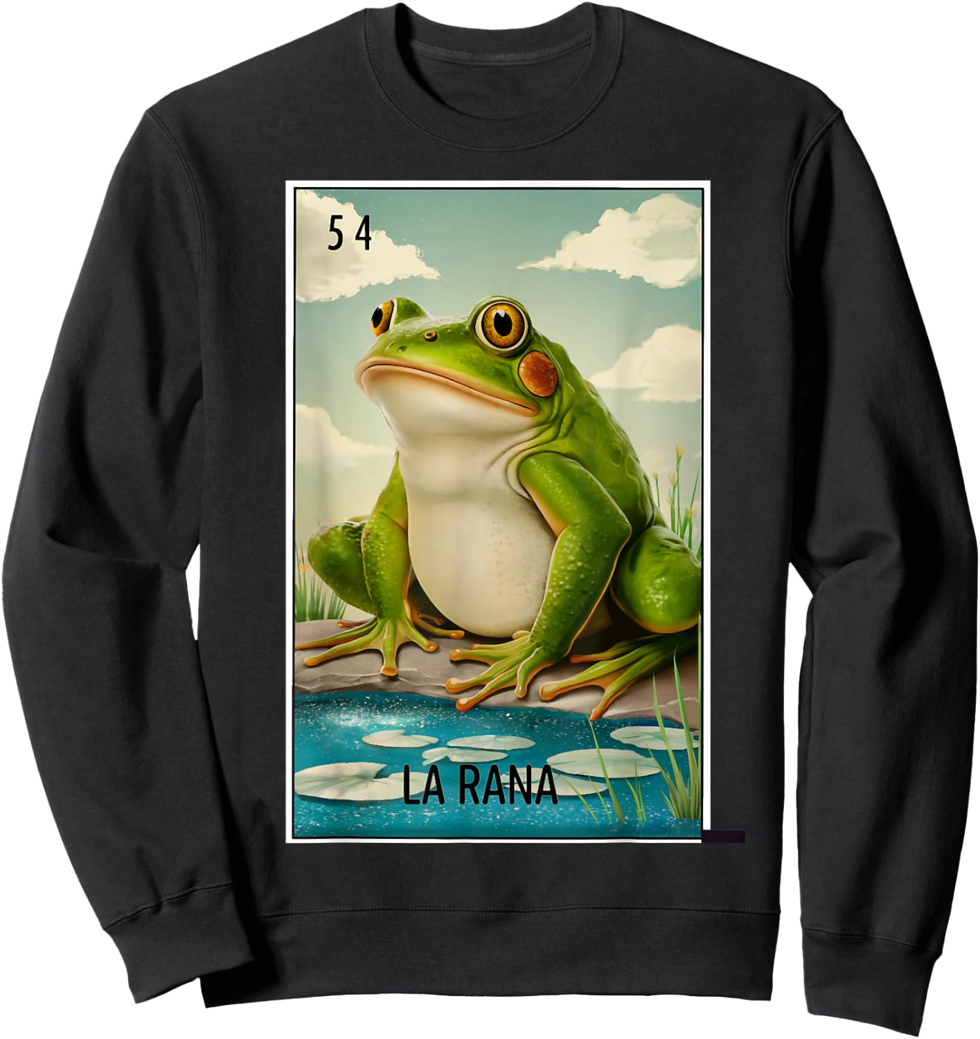 La Rana Card Mexican Lottery Card Sweatshirt - Sweatshirt | Black