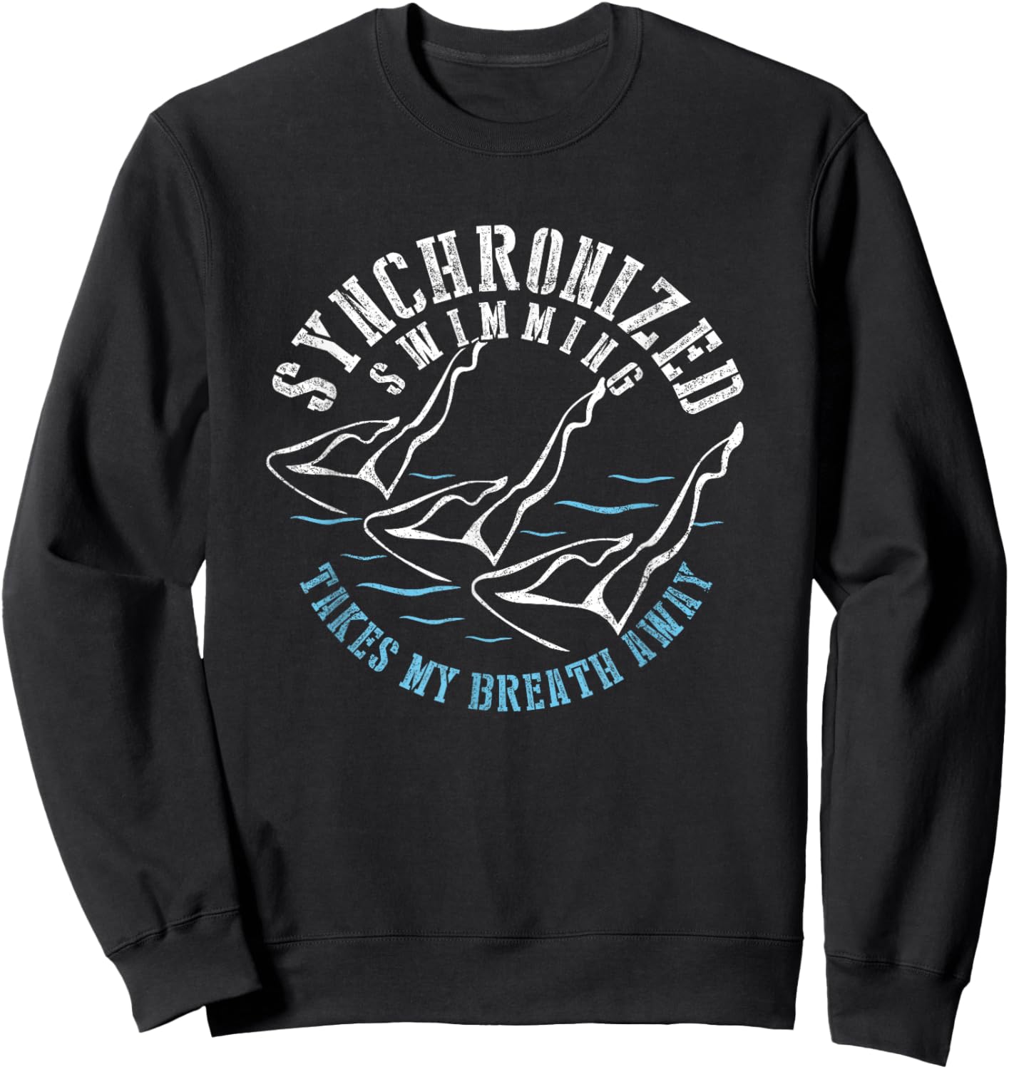 Synchronized Swimming Shirt Funny Swimmer Gift Sweatshirt - Sweatshirt | Black