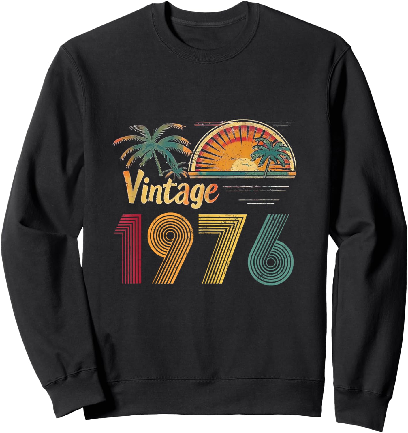 Retro - 1976 50th Birthday 50 Years Old - Vintage Women Men Sweatshirt - Sweatshirt | Black