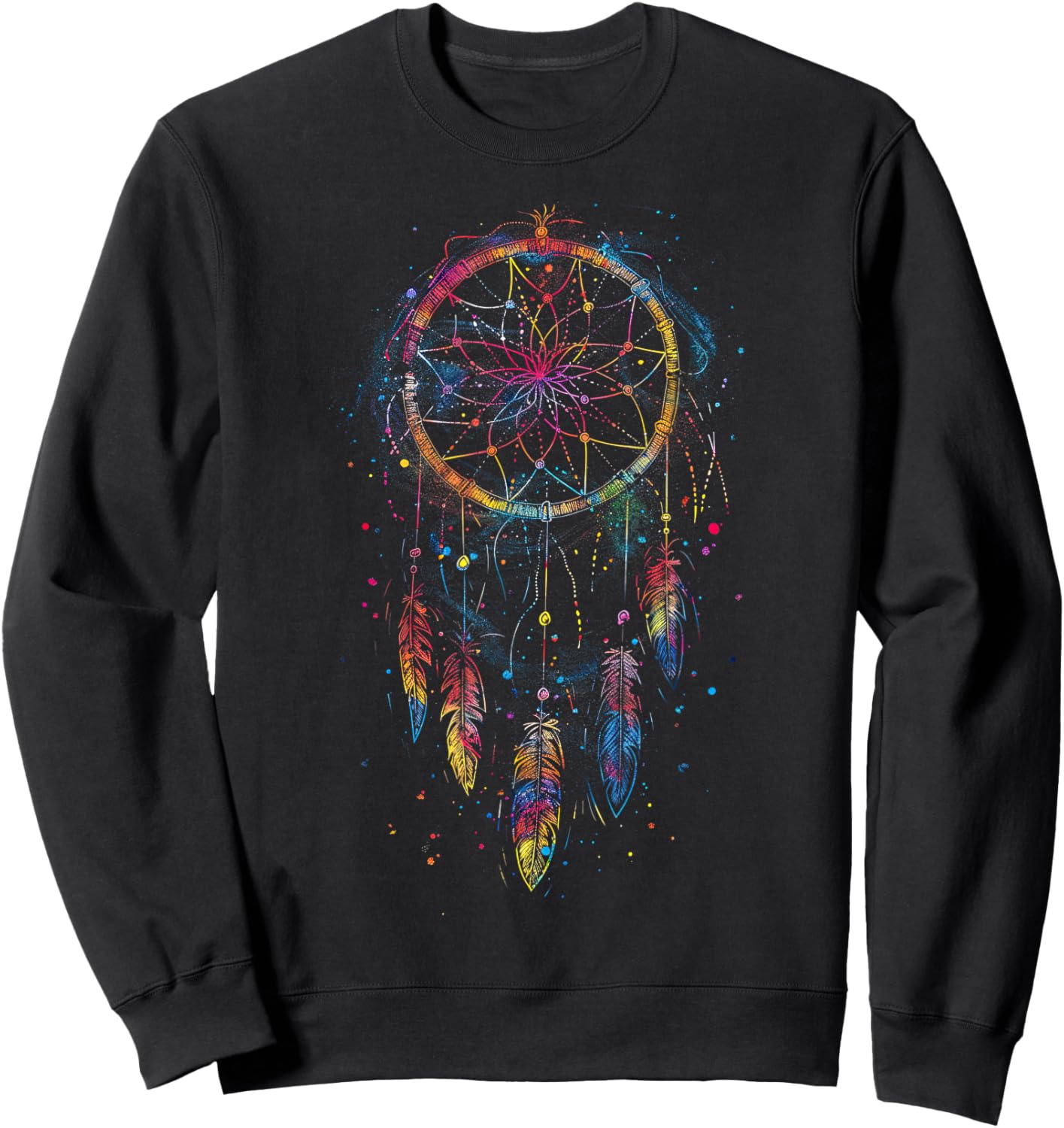 Dream Catcher Native American Hummingbird Sweatshirt - Sweatshirt | Black