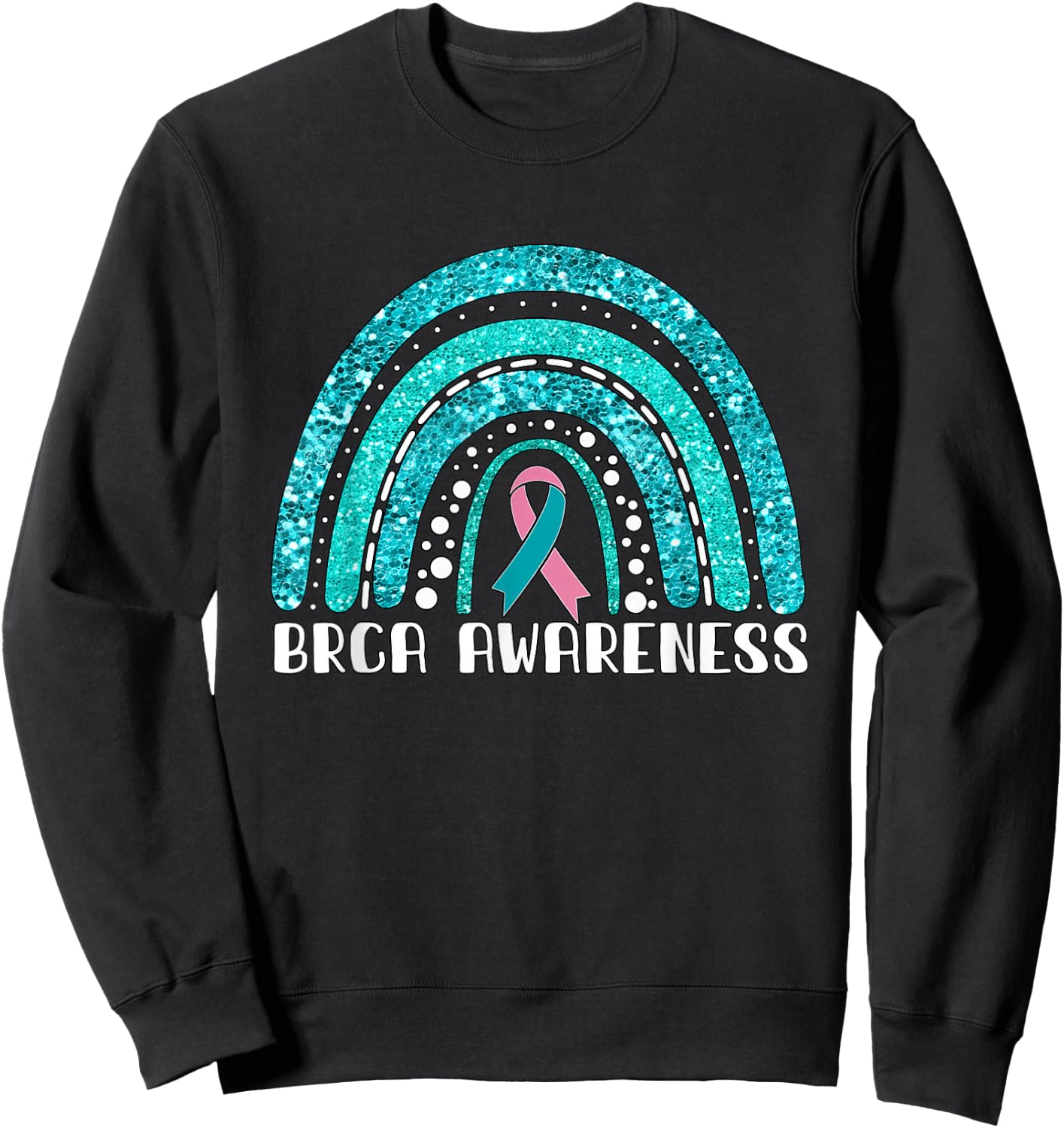Rainbow Warrior BRCA Awareness Sweatshirt - Sweatshirt | Black