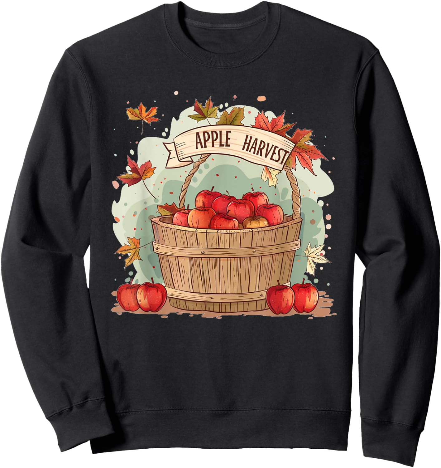Funny Apple Box Costume for Apples Harvest Season Sweatshirt - Sweatshirt | Black