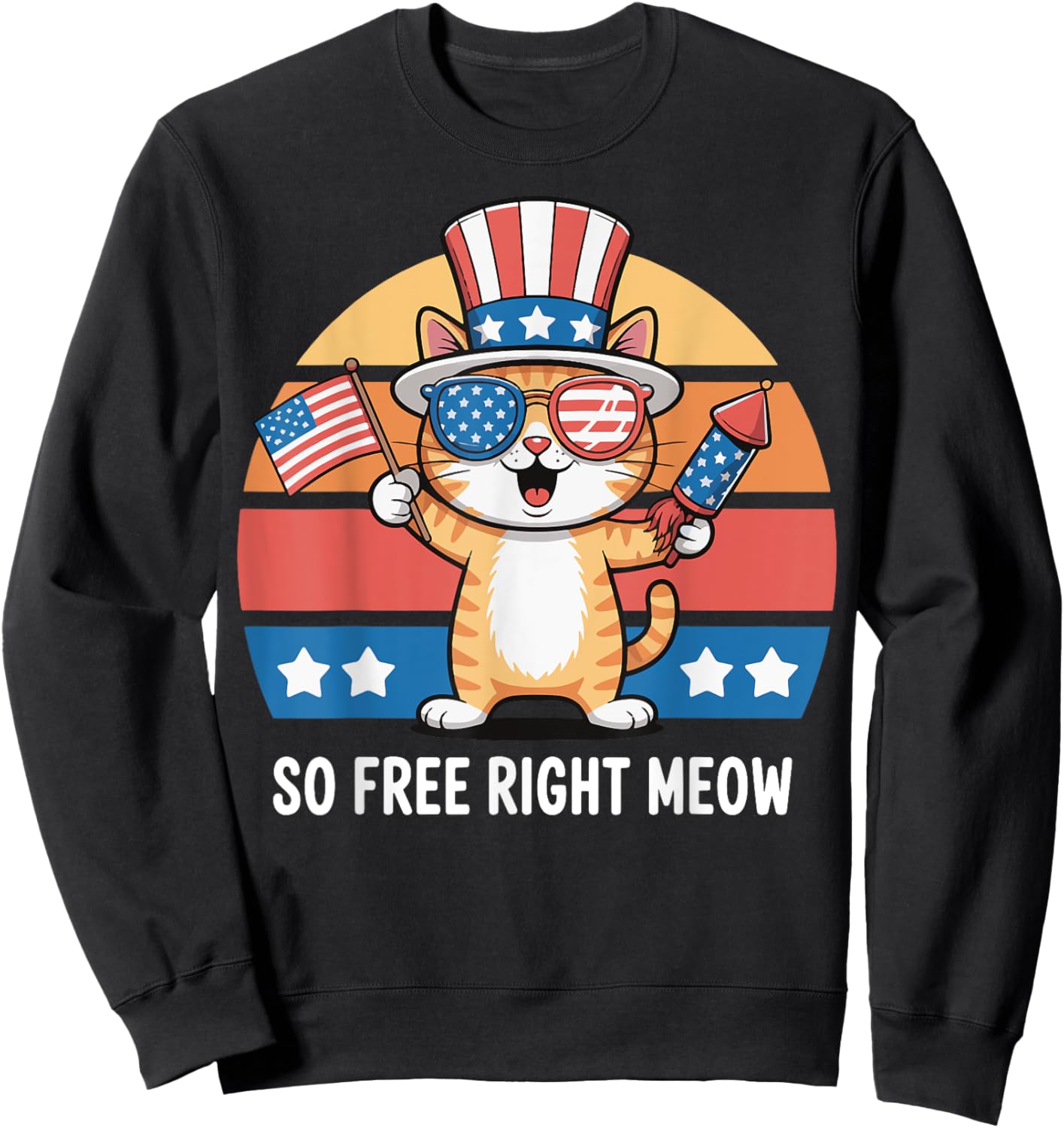 So Free Right Meow Sweatshirt - Sweatshirt | Black