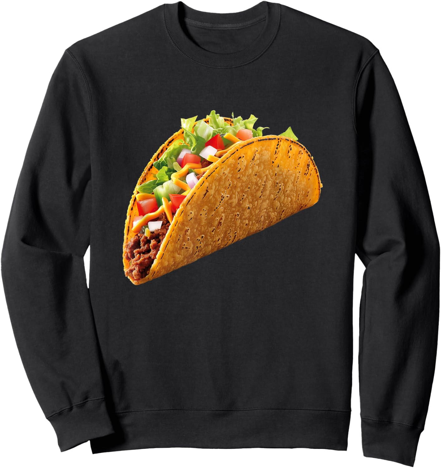 Taco Mexico Mexican Food Funny Halloween Costume Graphic. Sweatshirt - Sweatshirt | Black