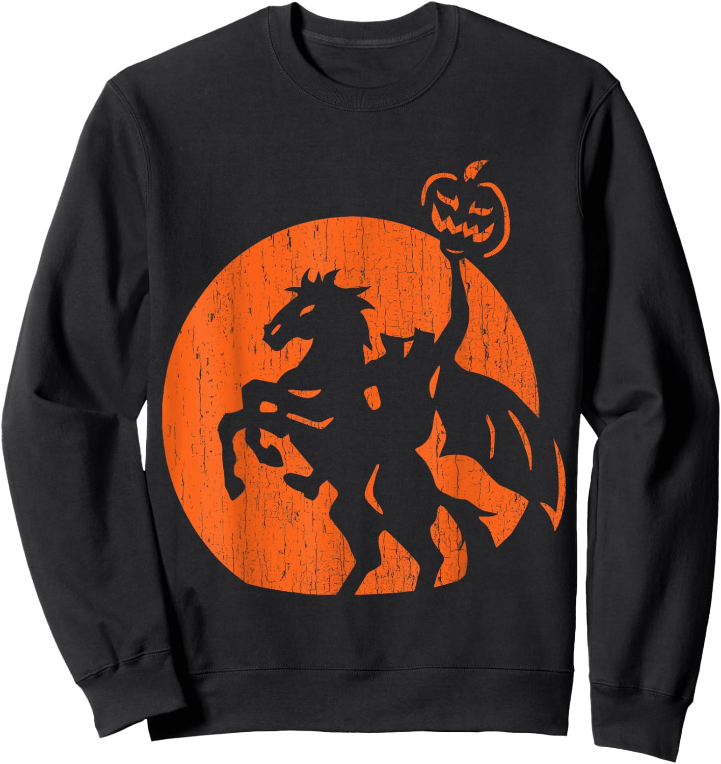 Halloween Headless Horseman Folklore Pumpkin JackOLantern Sweatshirt - Sweatshirt | Black