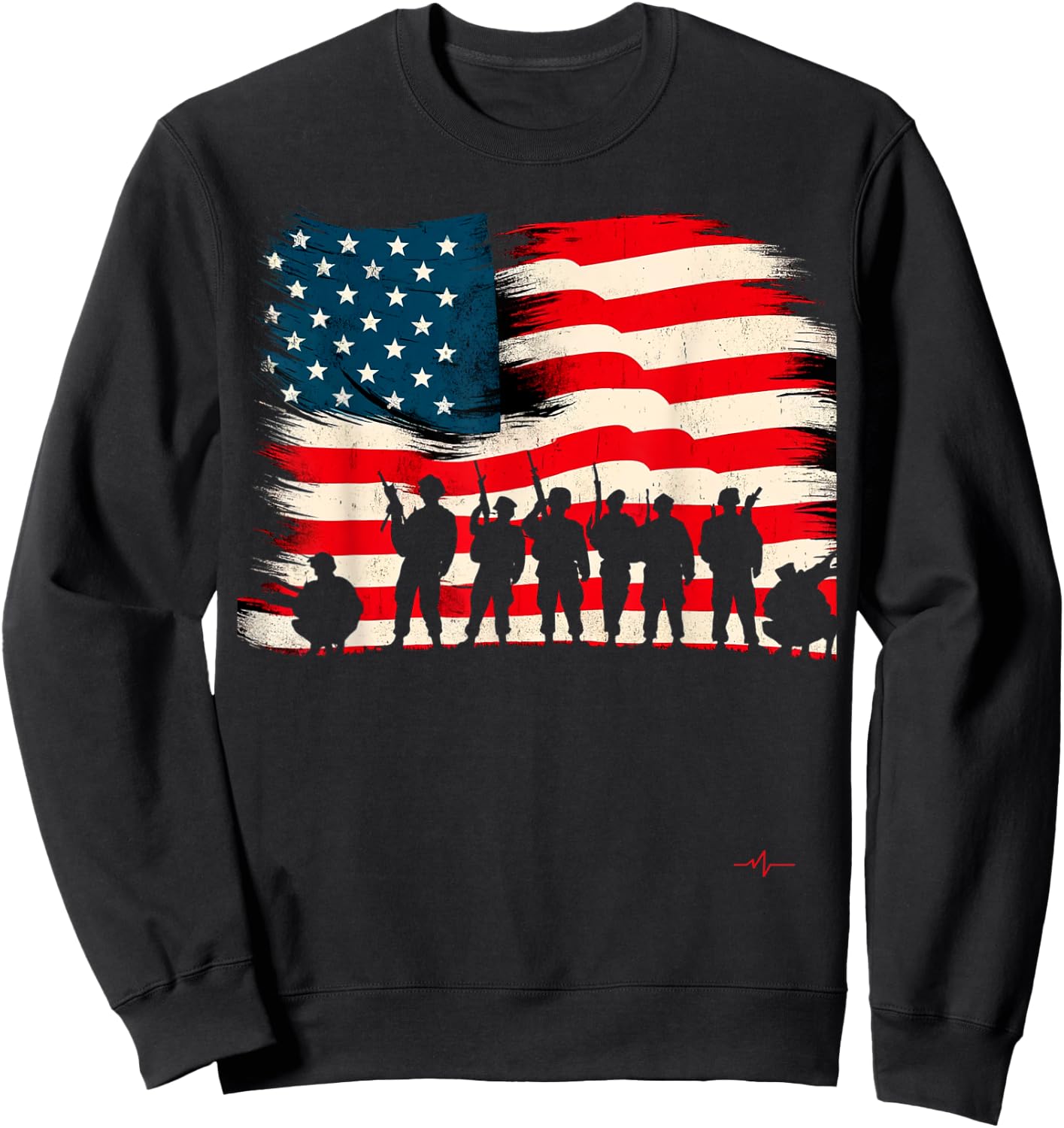 Memorial Day We Will Never Forget Remember The Fallen Flag Sweatshirt - Sweatshirt | Black