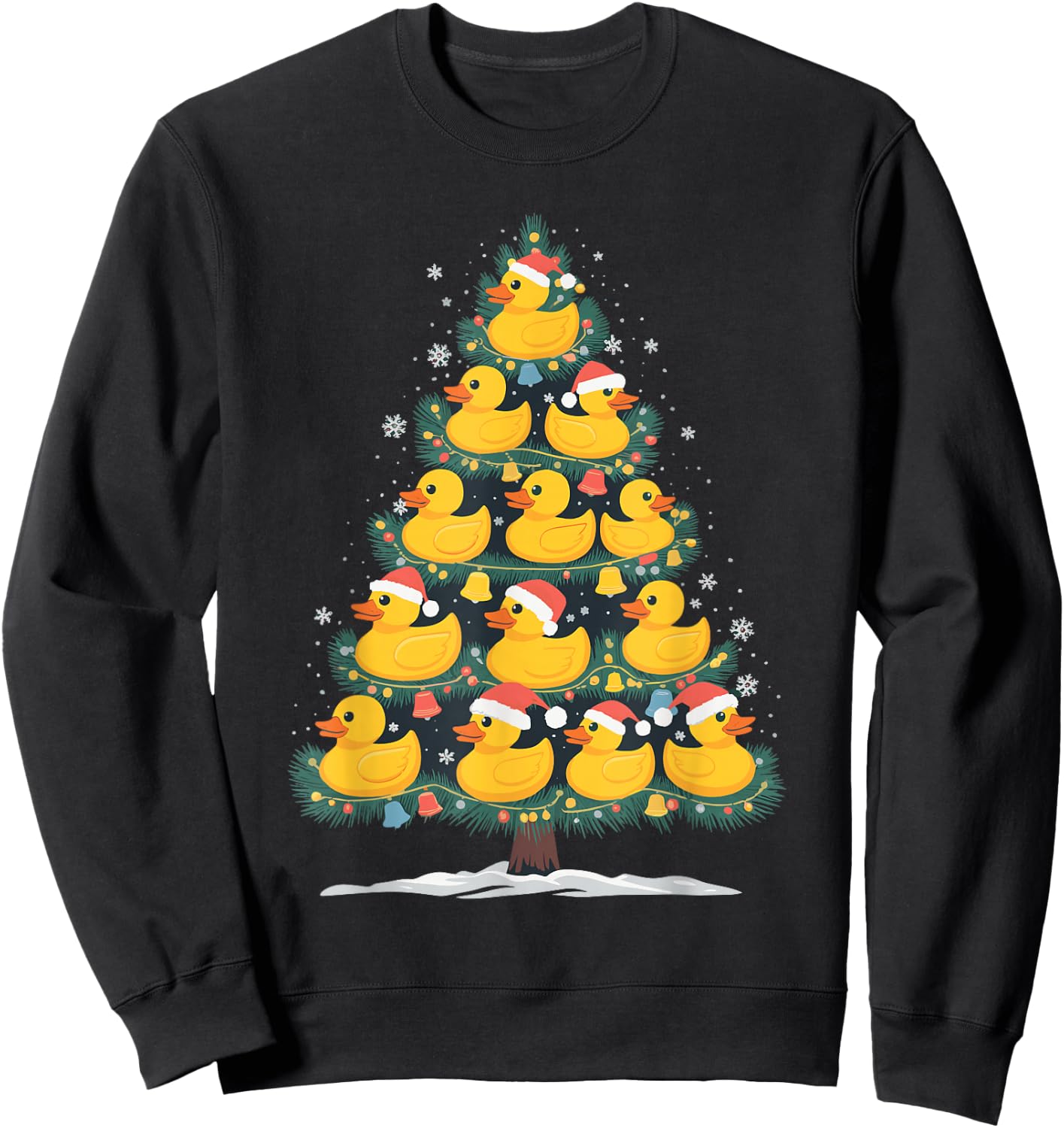 Rubber Duck Christmas Tree Sweatshirt - Sweatshirt | Black