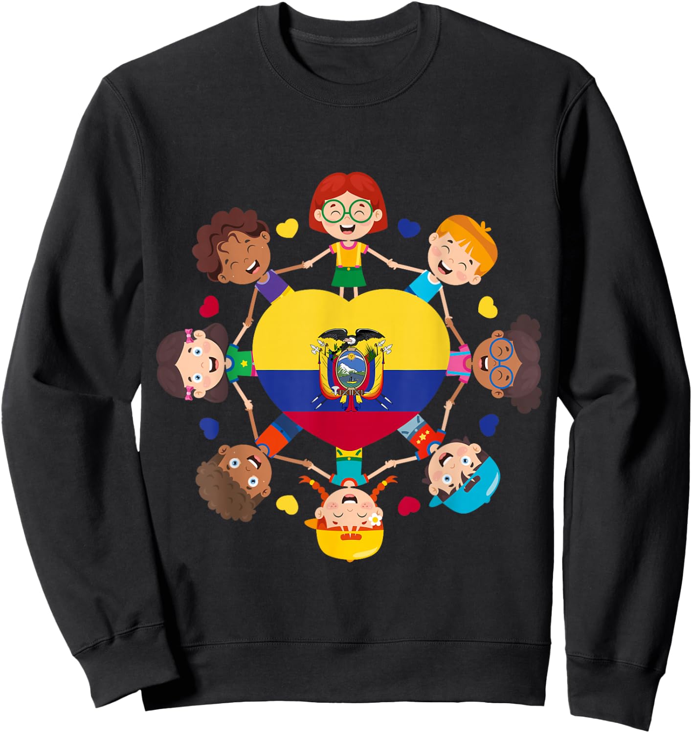 Ecuador Hispanic Heritage Toddler Ecuadorian Boys Girls Kids Sweatshirt - Sweatshirt | Black