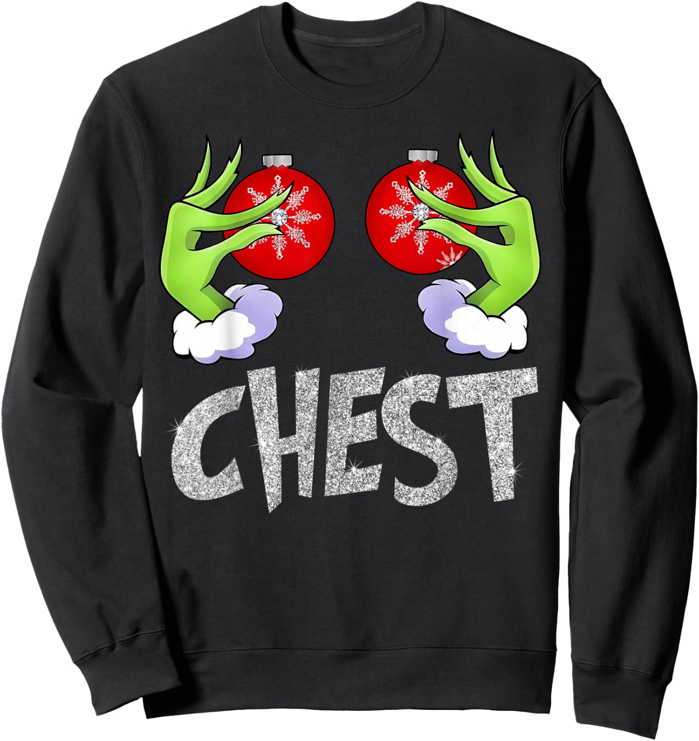 Chest Nuts Matching Chestnuts Xmas Christmas Couples Women Sweatshirt - Sweatshirt | Black