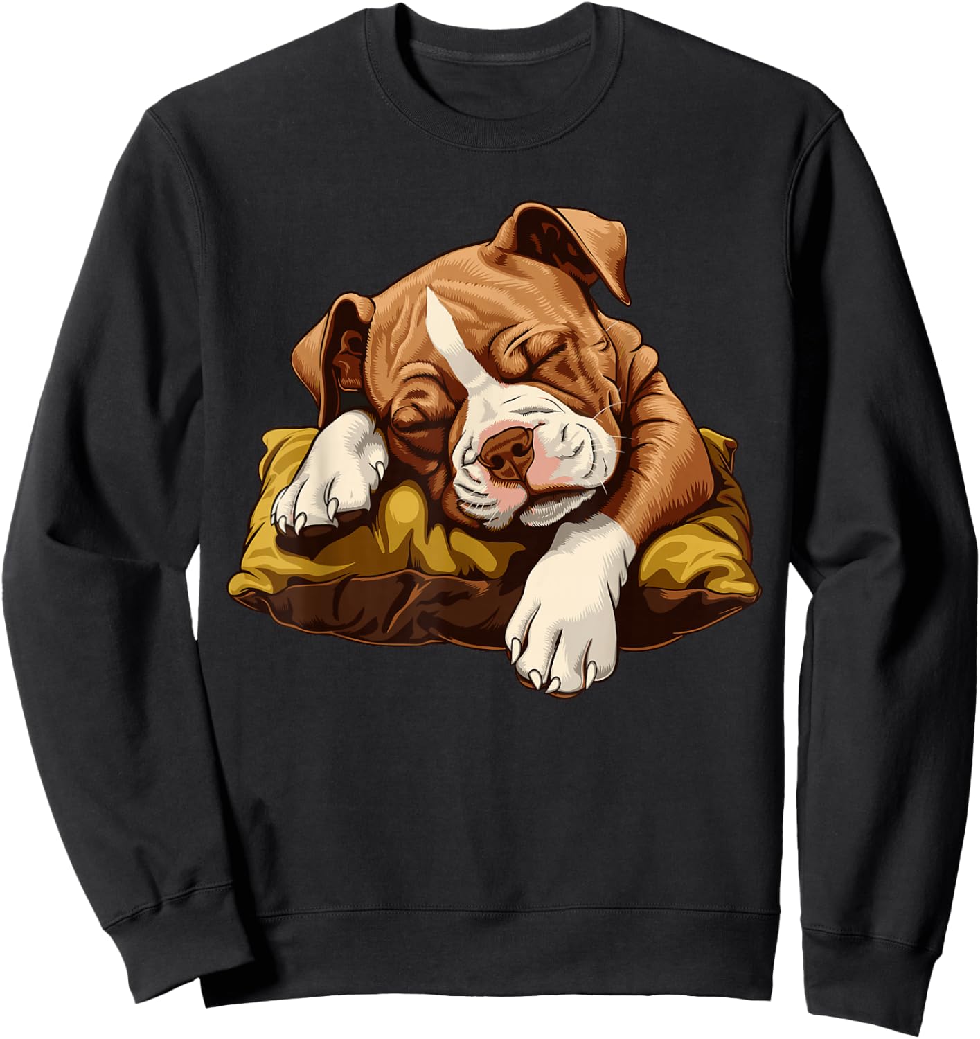 Sleeping American Staffordshire Terrier Puppy Sweatshirt - Sweatshirt | Black