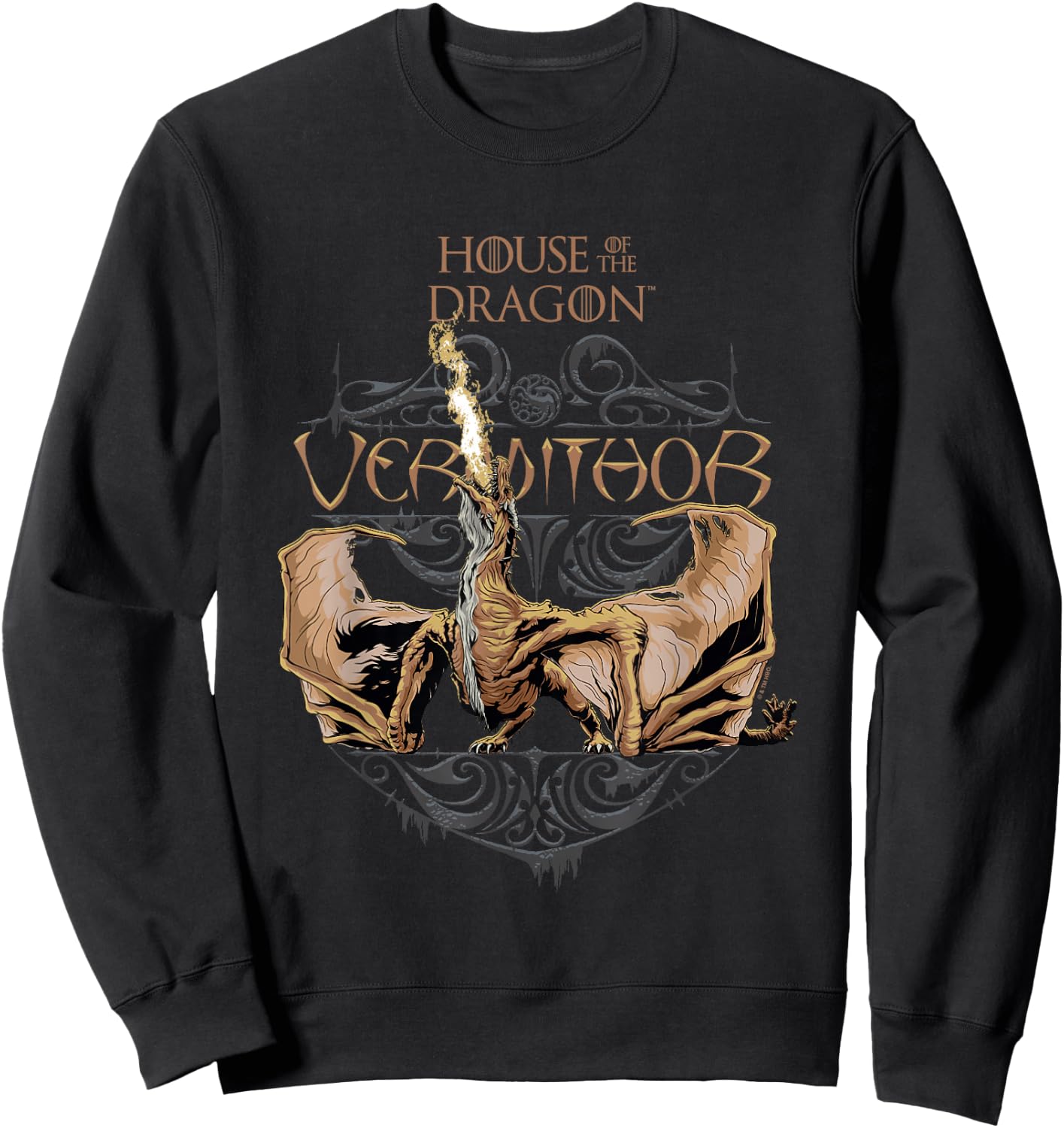 House of the Dragon Iconic Majestic Vermithor Chest Poster Sweatshirt - Sweatshirt | Black