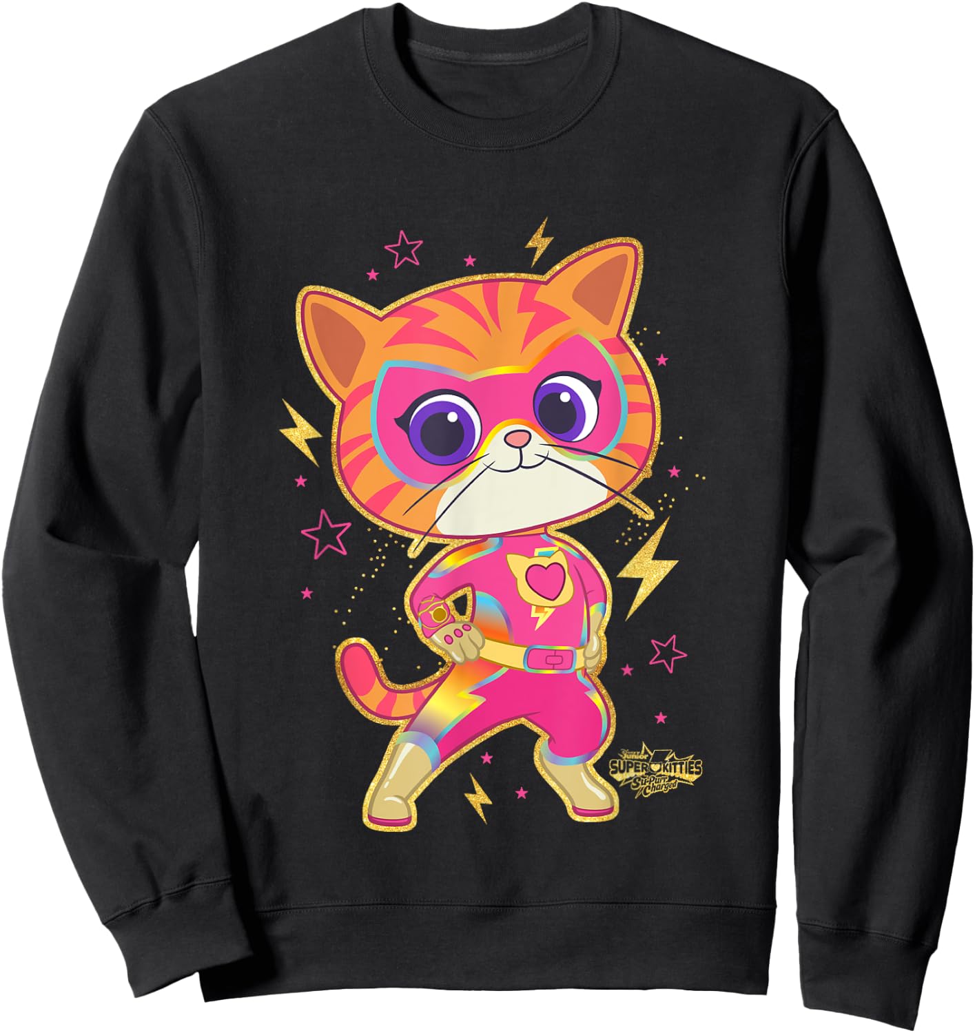 Disney SuperKitties: Su-Purr Charged Ginny Heroic Poster Sweatshirt - Sweatshirt | Black