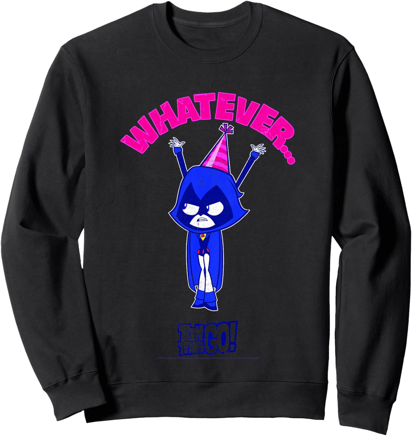 Kids DC Comics Teen Titans Go! Raven Whatever Party Portrait Sweatshirt - Sweatshirt | Black