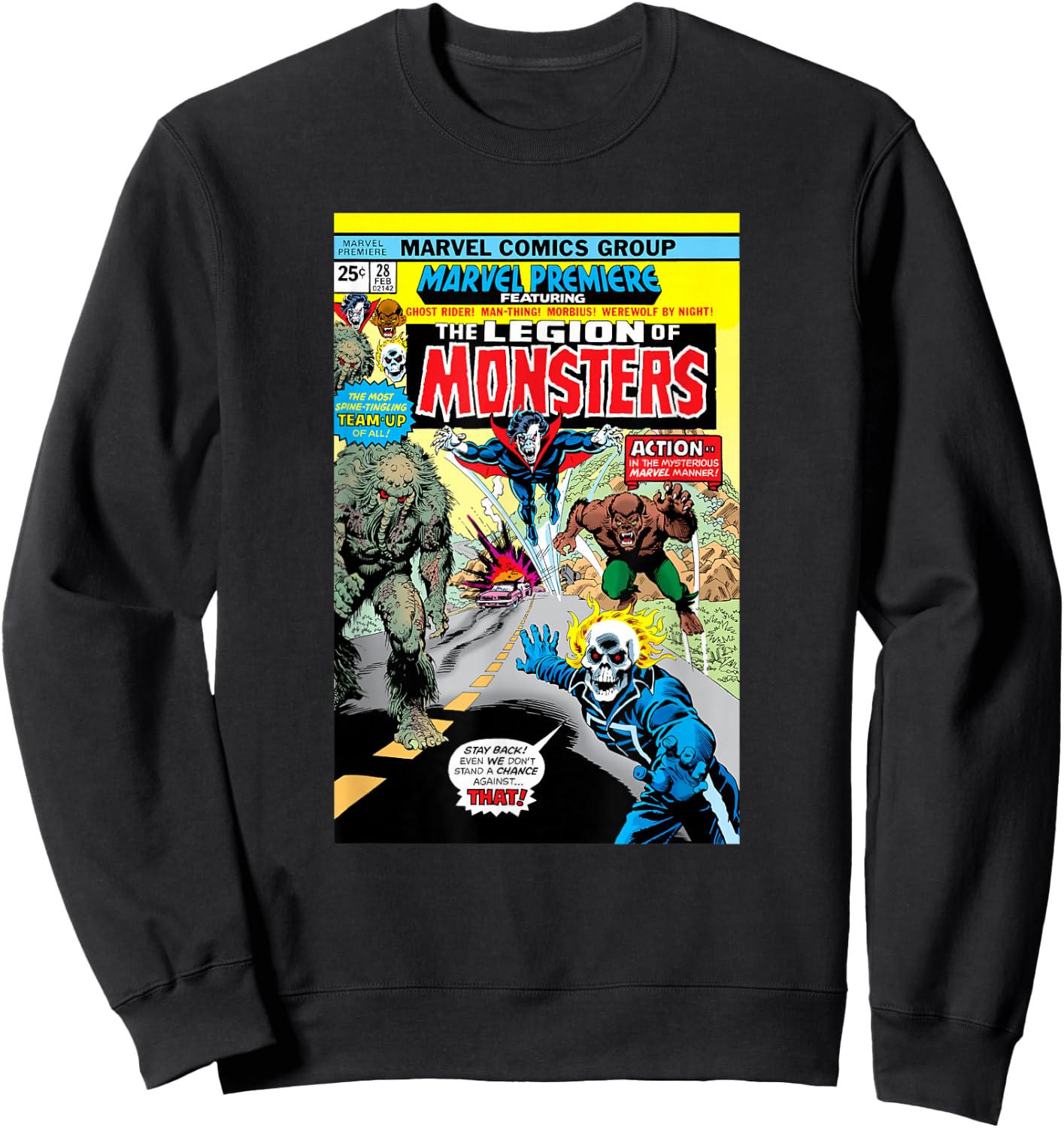 Marvel Legion of Monsters #28 Vintage Comic Cover Halloween Sweatshirt - Sweatshirt | Black