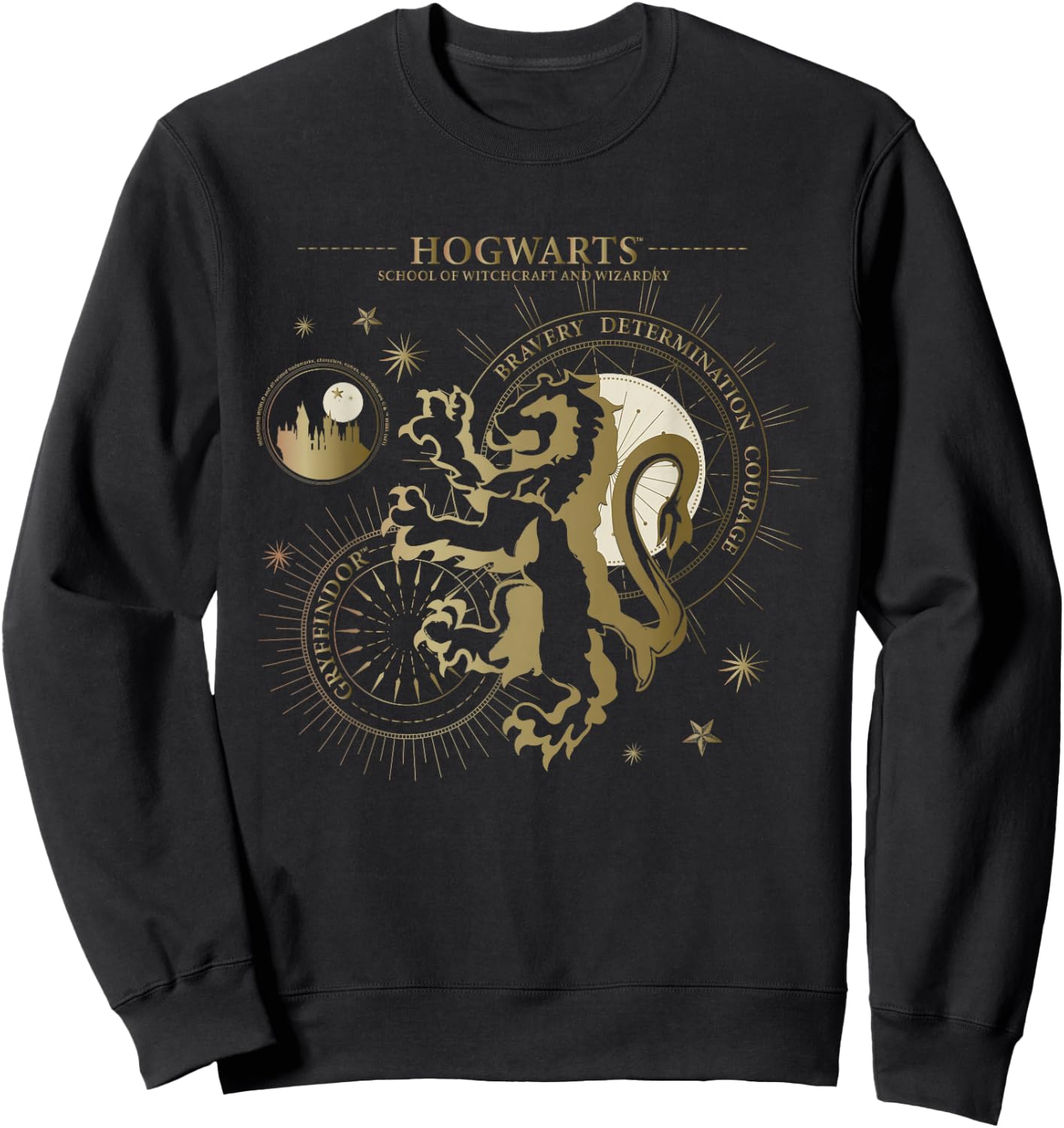 Harry Potter Bravery, Deterimation, Courange, Gryffindor Sweatshirt - Sweatshirt | Black