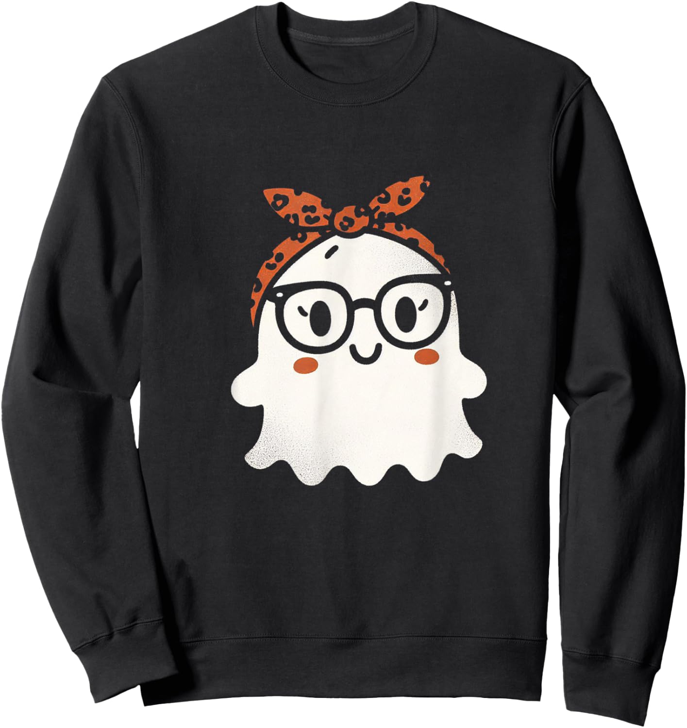 Halloween Ghost Glasses Cute Costume Girl Kids Toddler Sweatshirt - Sweatshirt | Black