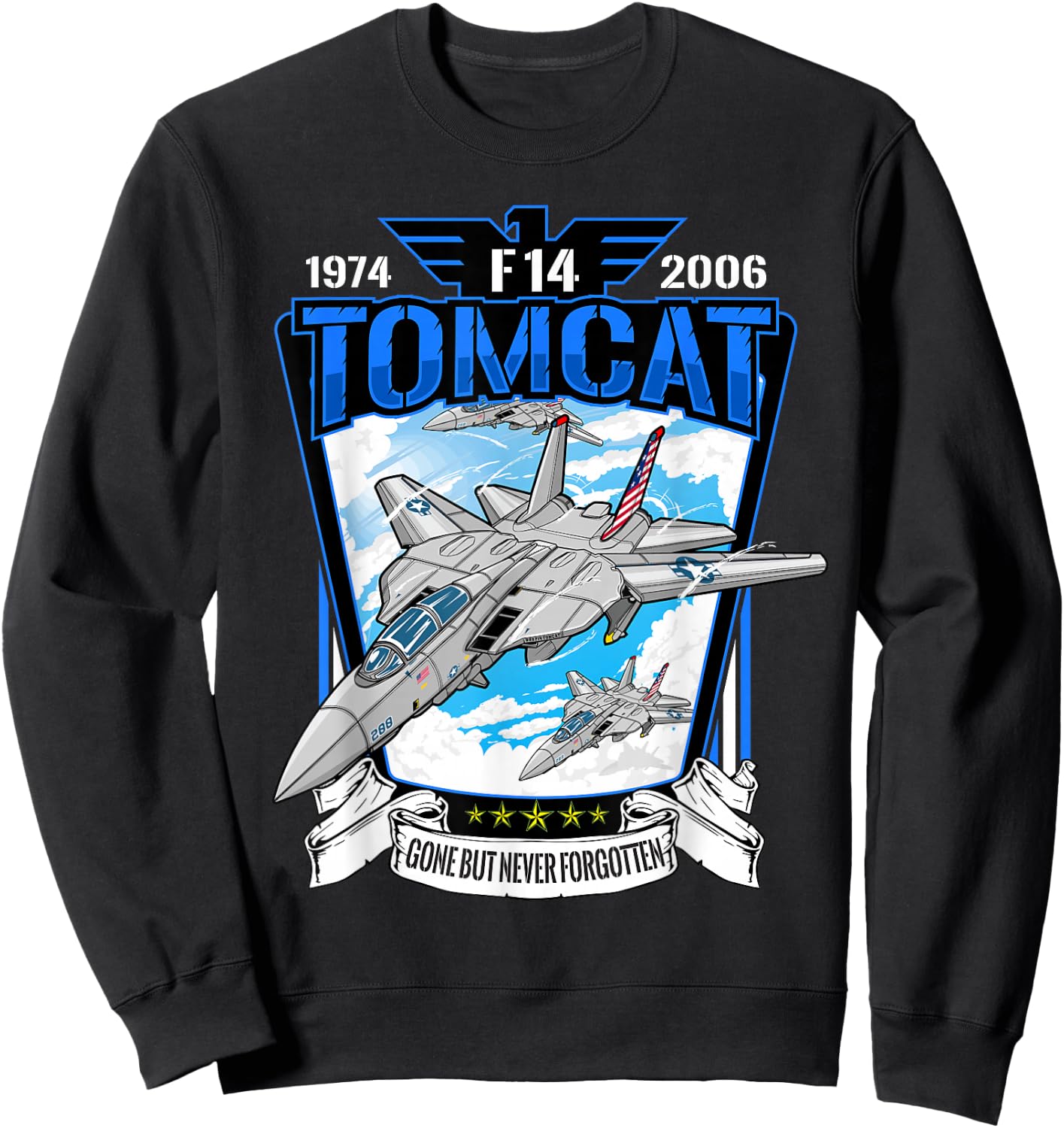Military F14 Cat Fighter Jet for Airshow Avgeeks Sweatshirt - Sweatshirt | Black