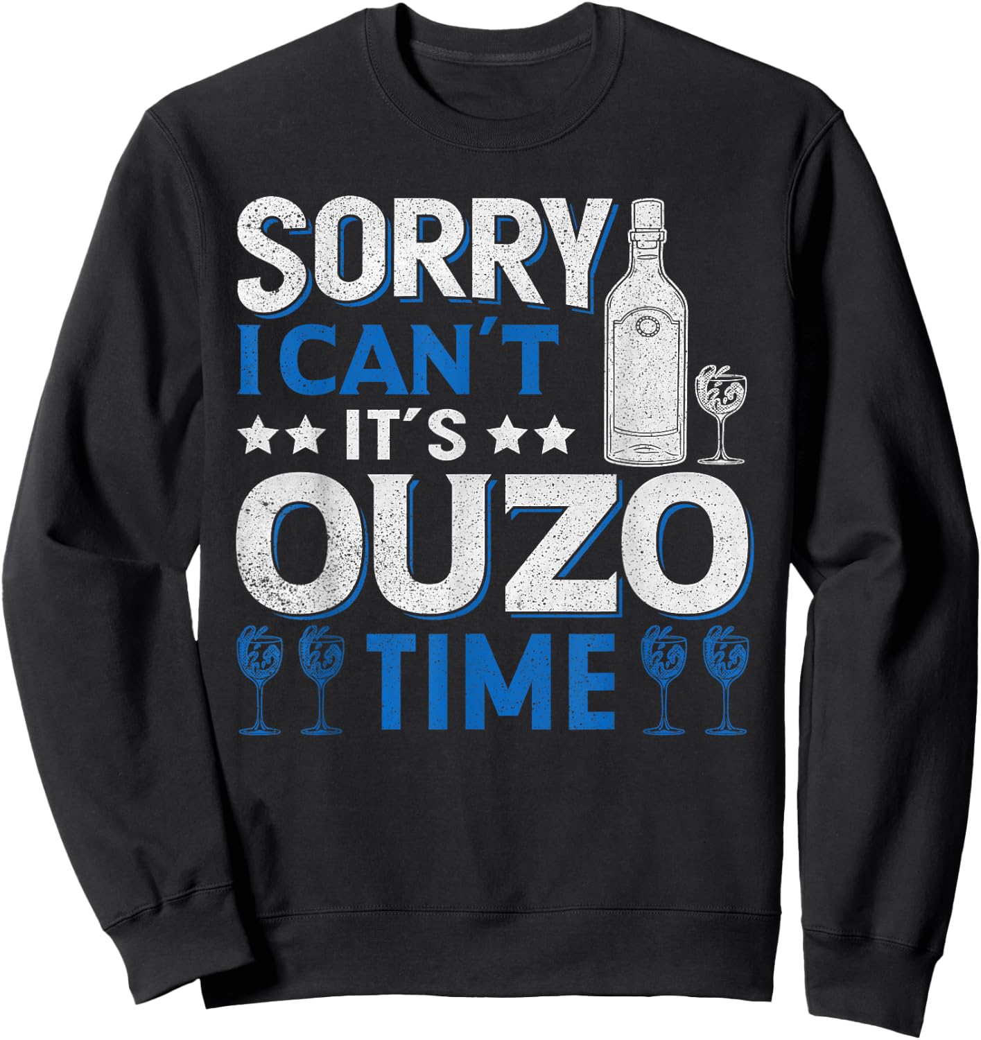 Greek Ouzo Liquor Greek Beer Ouzo Lover Ouzo Drink Sweatshirt - Sweatshirt | Black