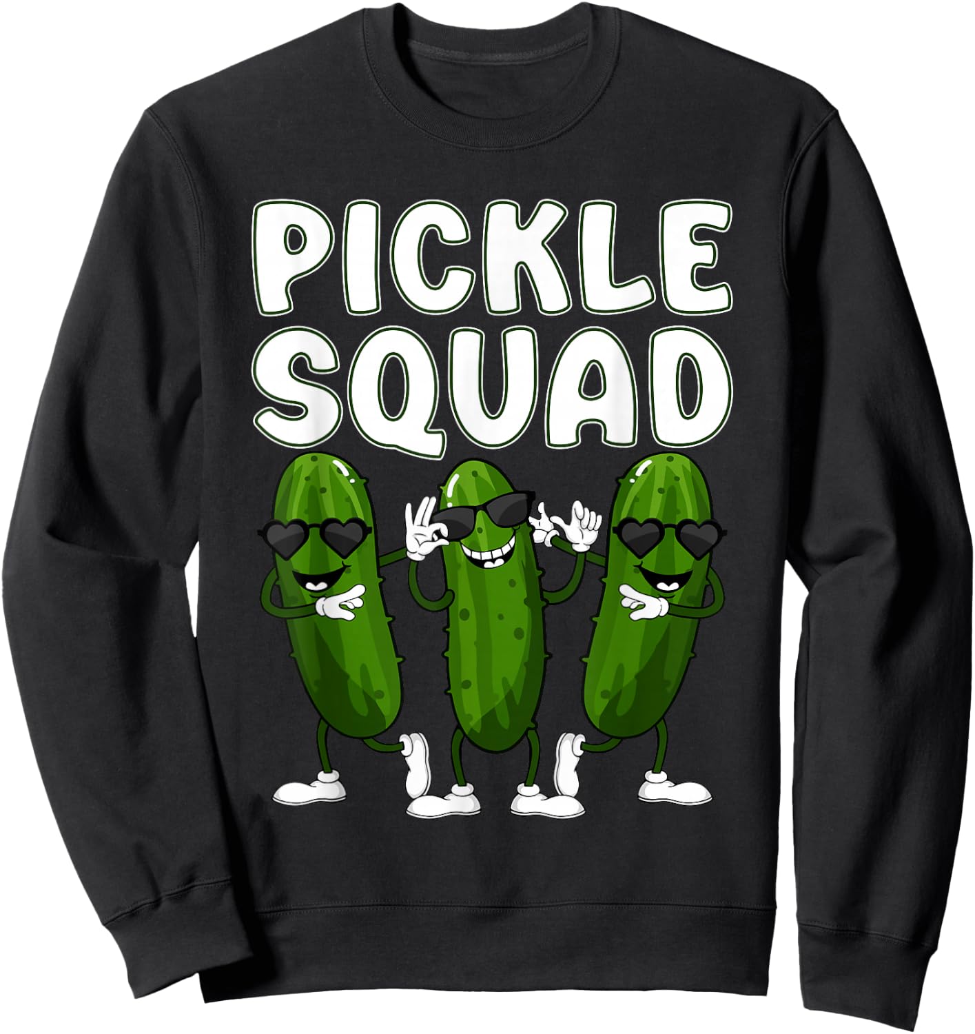 Pickle Squad Cucumber Pickle Lover Sweatshirt - Sweatshirt | Black