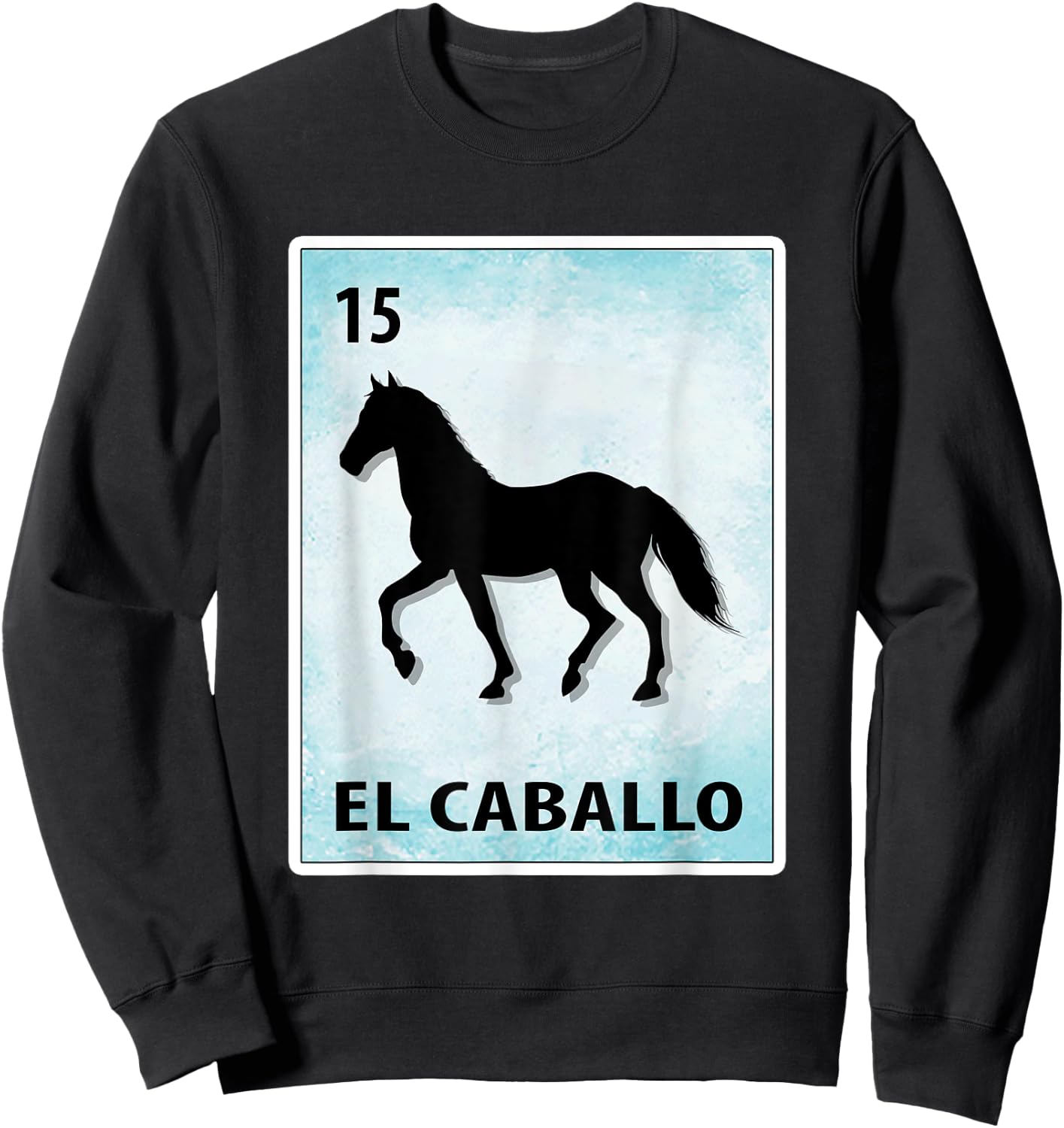 El Caballo Mexican Horse Cards Sweatshirt - Sweatshirt | Black