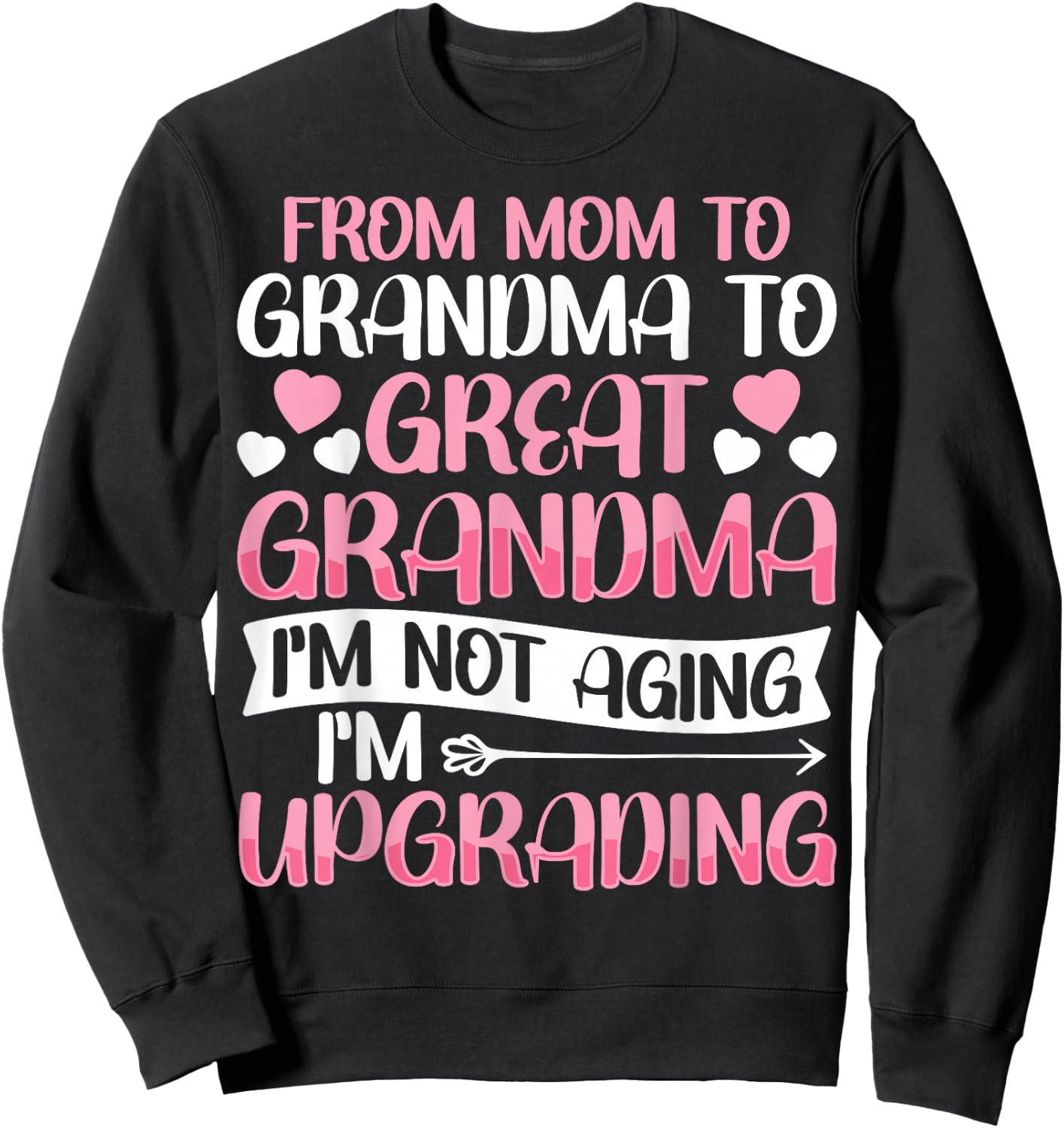 Great Grandmother First Time Great Grandma Sweatshirt - Sweatshirt | Black