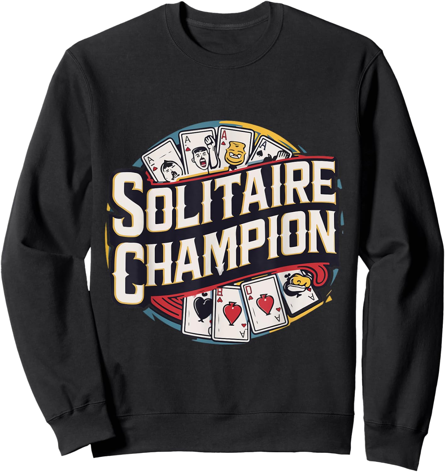 Solitaire Champion Card Games Sweatshirt - Sweatshirt | Black