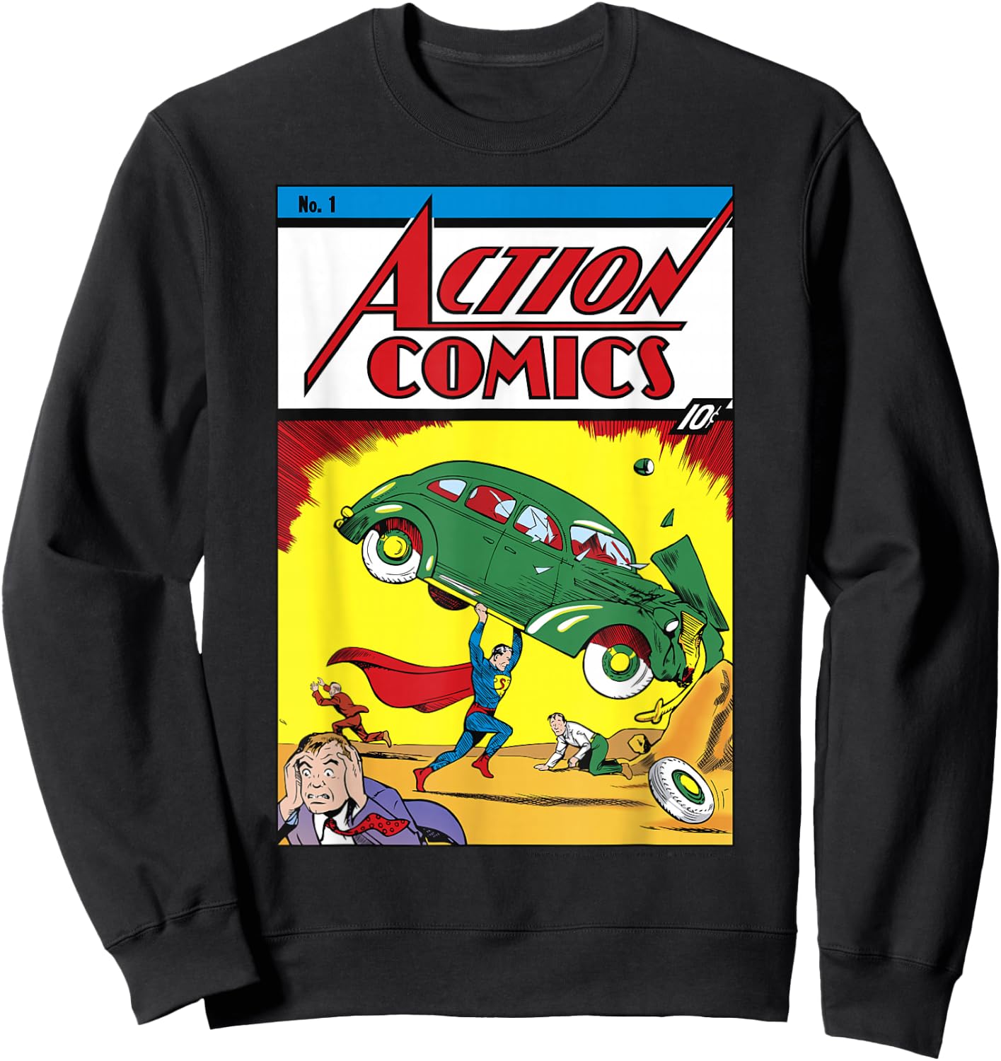 DC Comics Superman No.1 Comic Cover Sweatshirt - Sweatshirt | Black