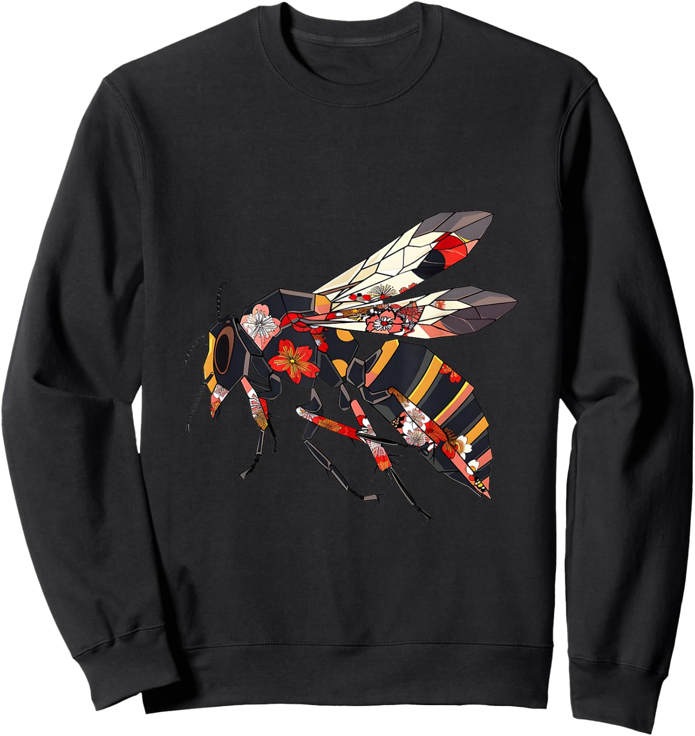 Japanese Giant Hornet Origami Cherry Blossom Hornets Sweatshirt - Sweatshirt | Black