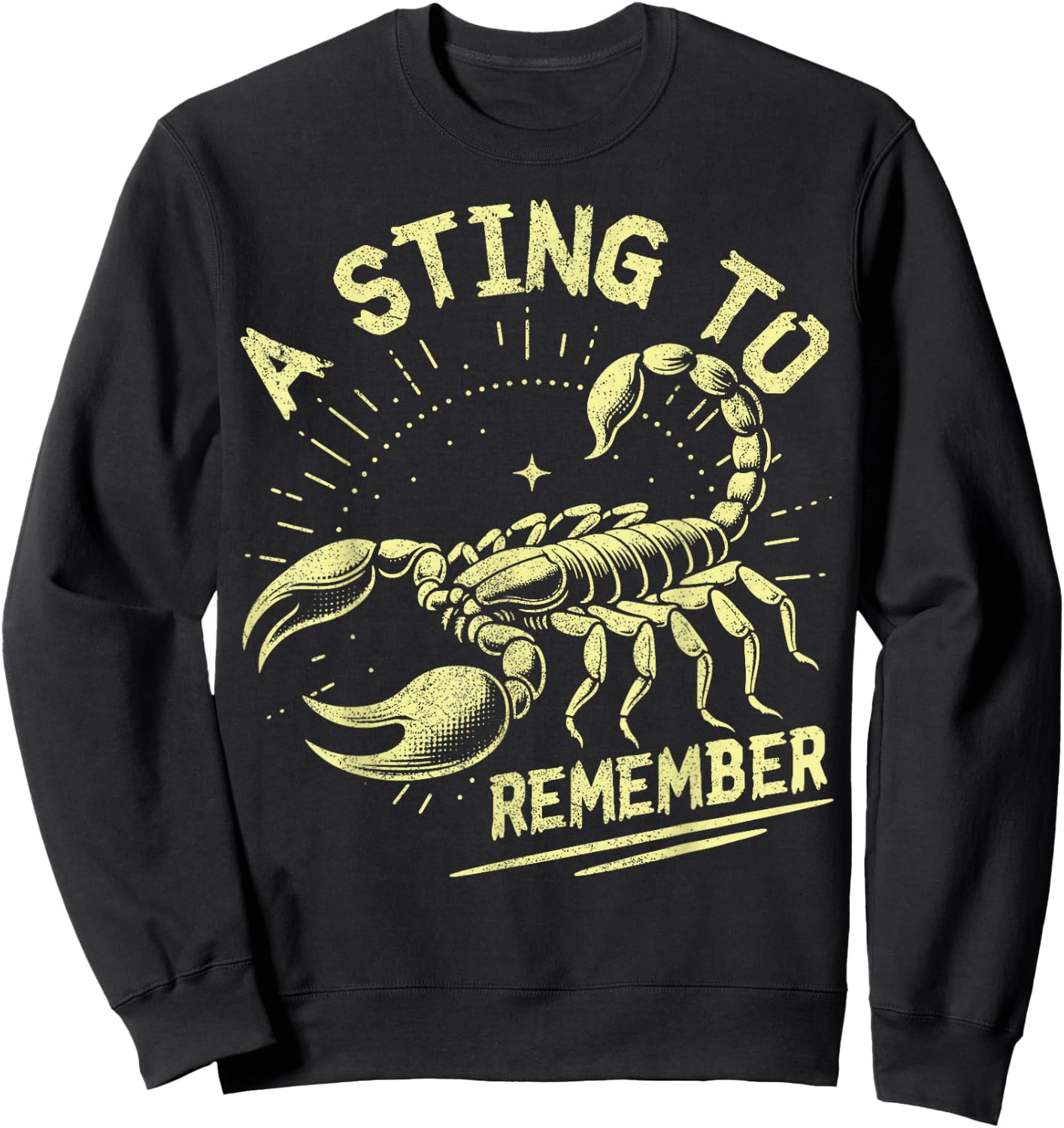 A Sting to Remember Scorpion Sweatshirt - Sweatshirt | Black