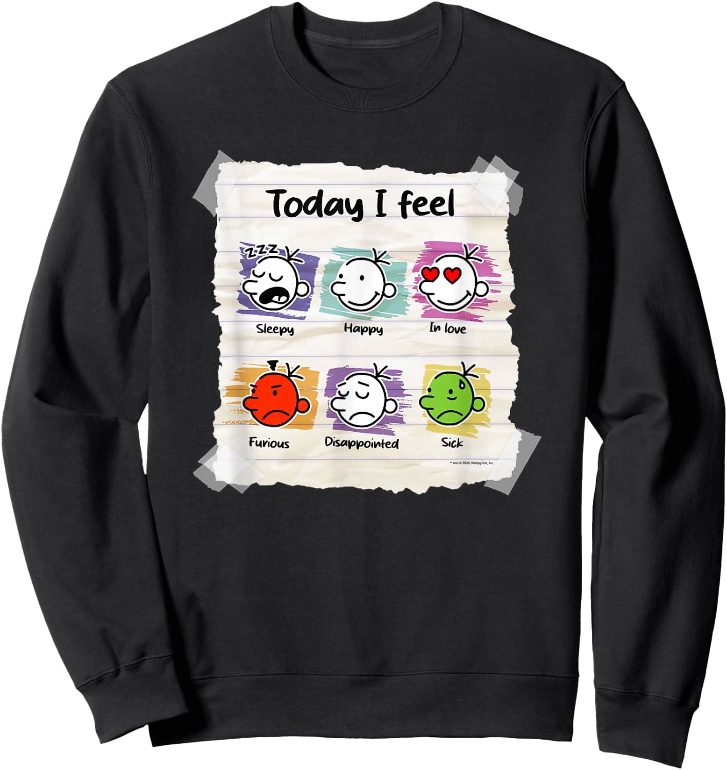 Diary of a Wimpy Kid Today I Feel Mood Chart Sweatshirt - Sweatshirt | Black