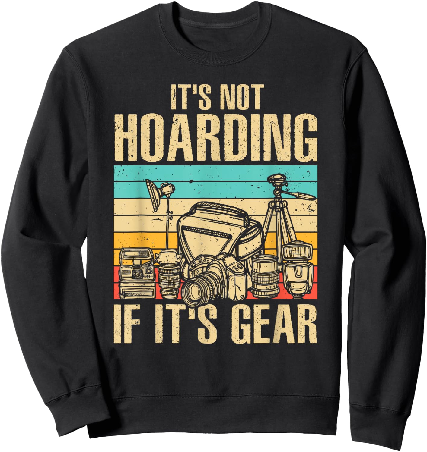 Cool Photography Women Photographer Camera Gear Lens Sweatshirt - Sweatshirt | Black