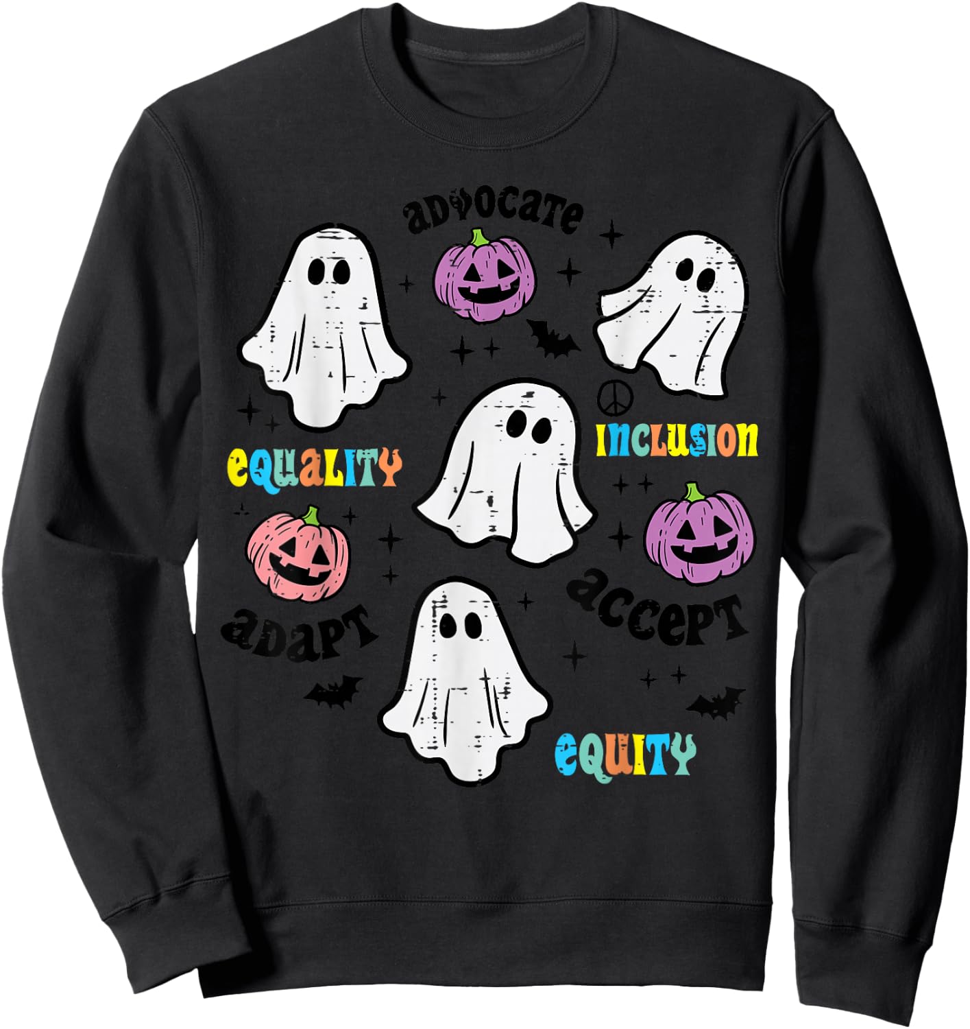 Halloween Advocate Equality Inclusion Costume Women Kids Men Sweatshirt - Sweatshirt | Black