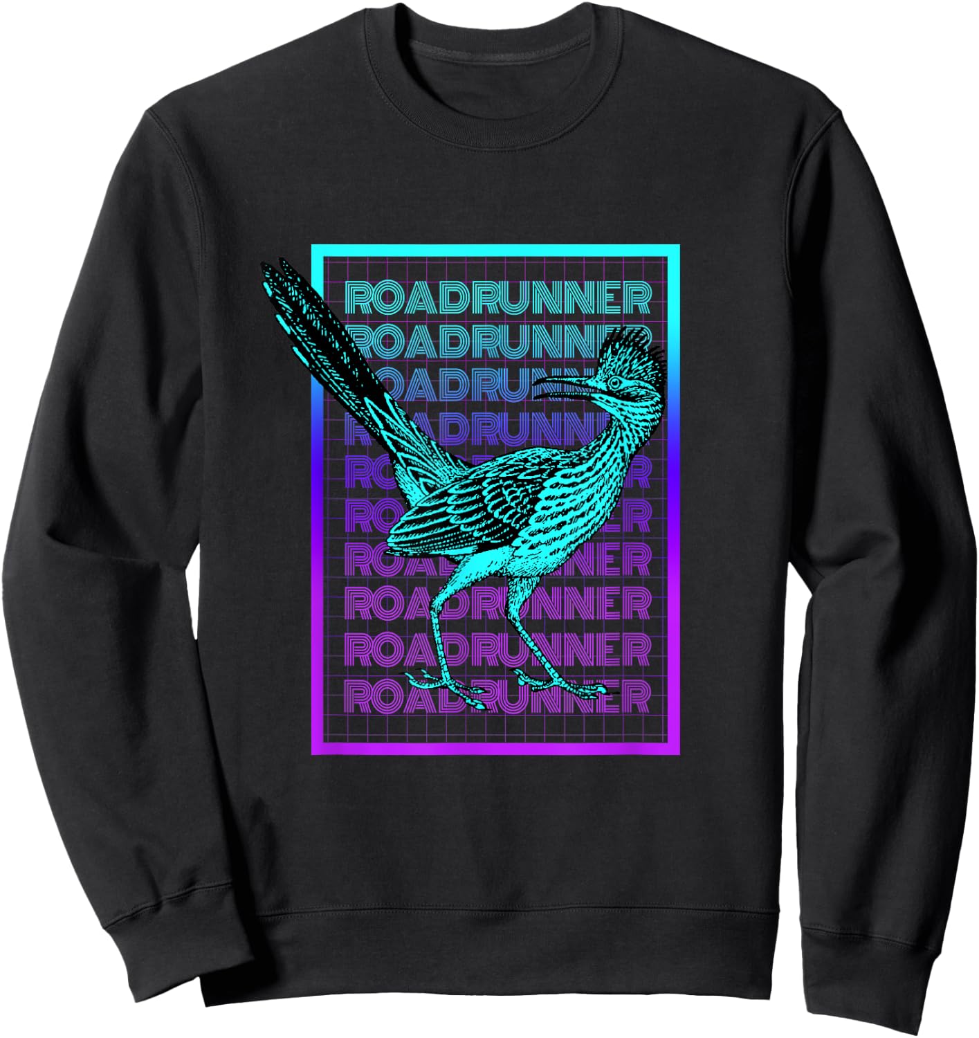 Vintage Roadrunner Gifts Roadrunner Bird Vintage Retro - -Adults, -Kids - Black - Short Sleeve - Crew Collar - Classic Fit - Cotton, Polyester Blend - Small Sweatshirt - Sweatshirt | Black