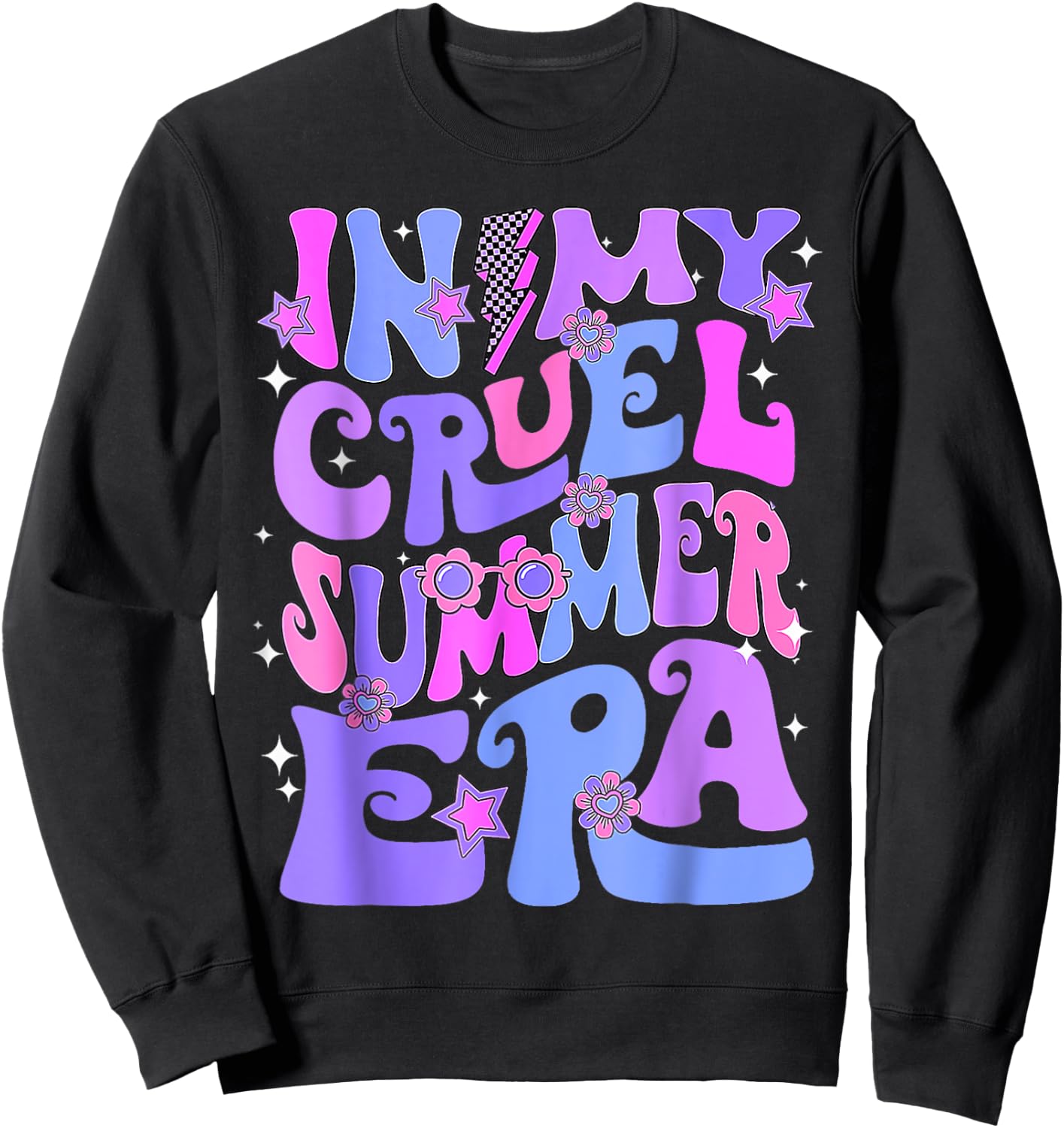Funny Summer In My Cruel Summer Era Beach Vacation Sweatshirt - Sweatshirt | Black