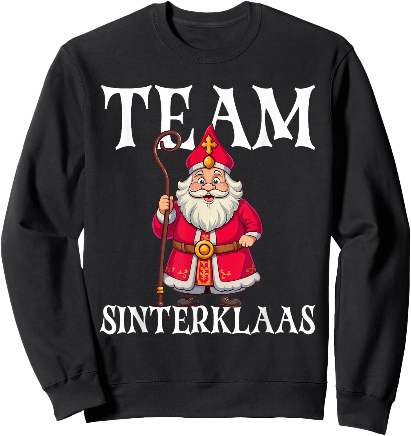 Team Sinterklaas Dutch Christmas Santa Sinterklaas Sweatshirt - Sweatshirt | Black