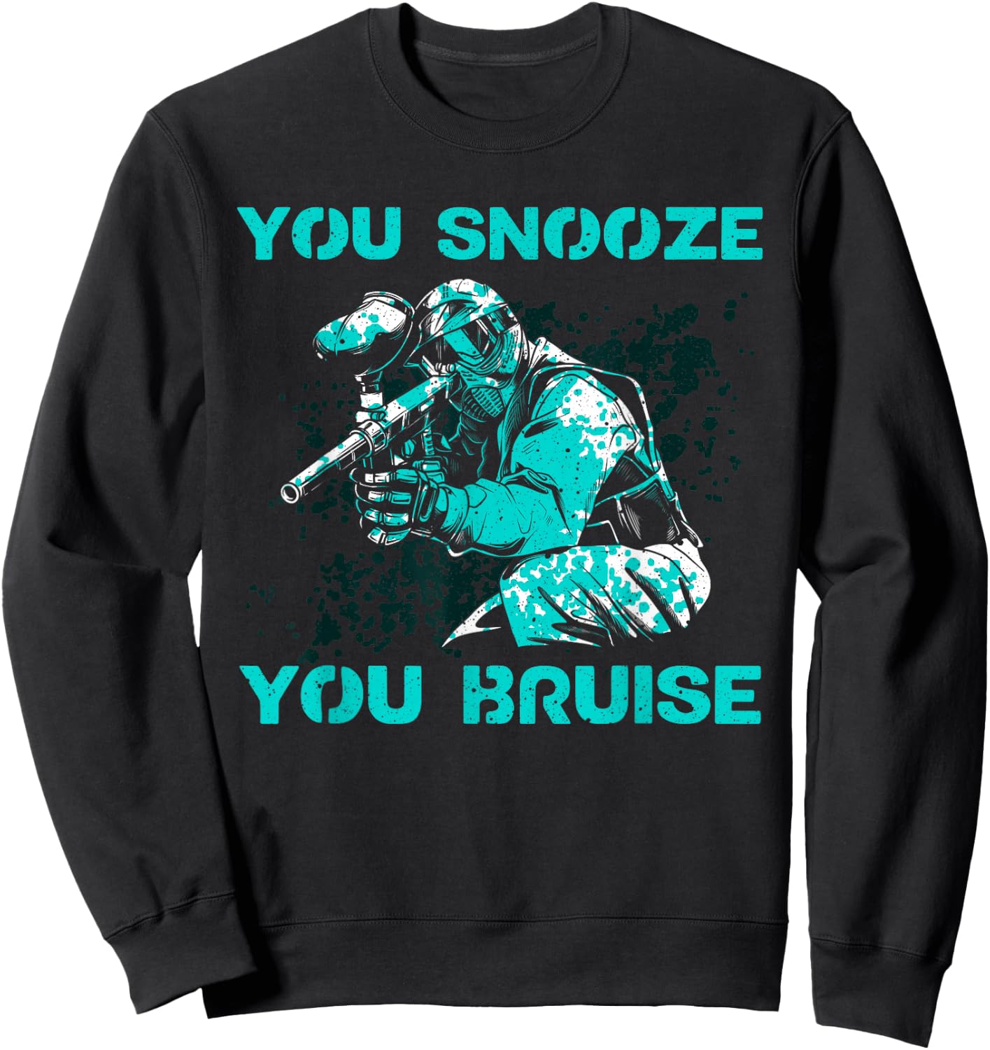 Funny Paintball Art Women Kids Paintball Player Sweatshirt - Sweatshirt | Black