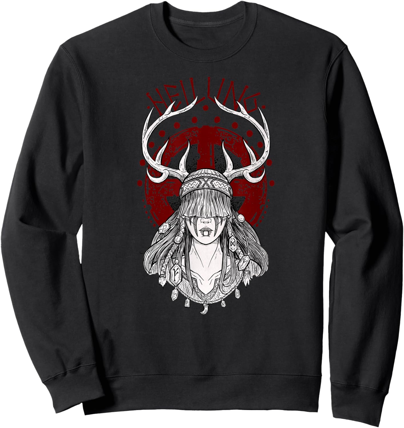 Nordic Shaman girl heilung shirt Sweatshirt - Sweatshirt | Black