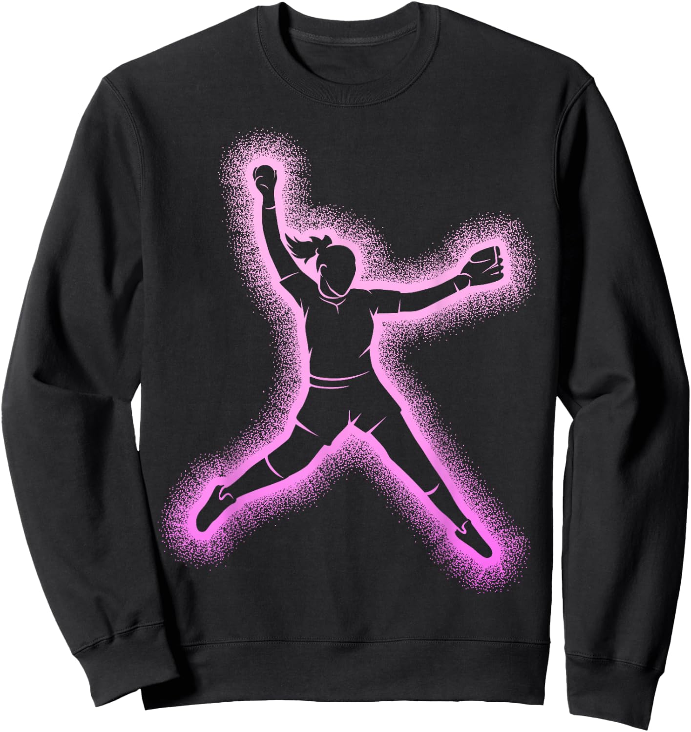 Softball Women Girls Kids Sweatshirt - Sweatshirt | Black