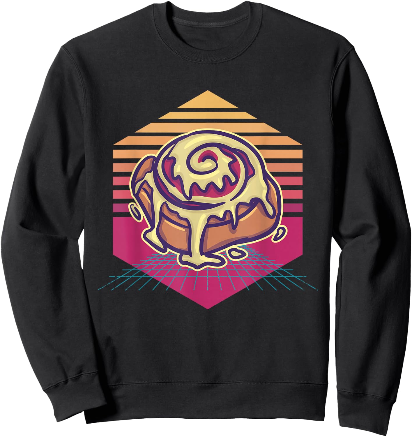 Cinnamon Roll Vintage Candy Lover Sweatshirt - Sweatshirt | Black
