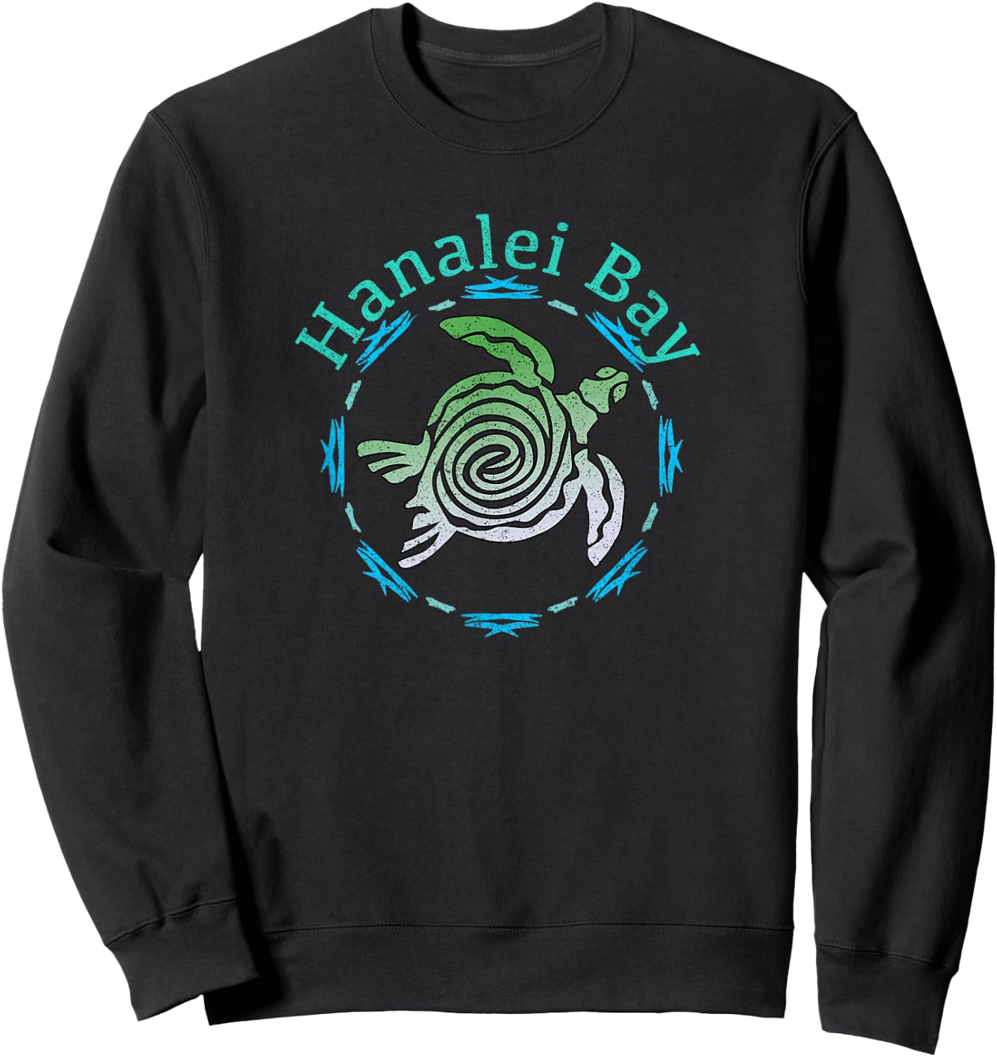 Hanalei Bay Vintage Tribal Turtle Gift Sweatshirt - Sweatshirt | Black