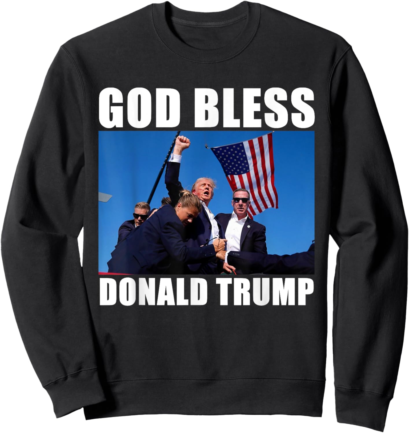God Bless Donald Trump Sweatshirt - Sweatshirt | Black