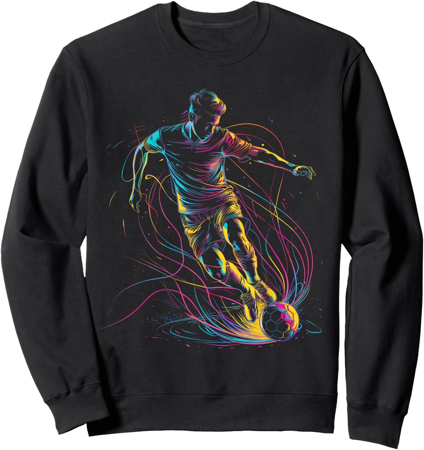 Soccer Player Sports Sweatshirt - Sweatshirt | Black