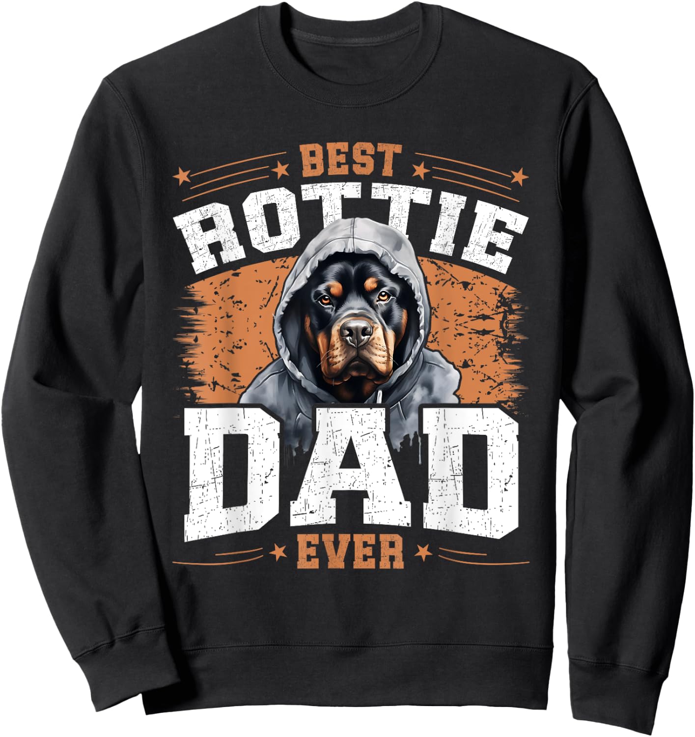 Rottie Dad Funny Rottweiler Dad Dog Sweatshirt - Sweatshirt | Black