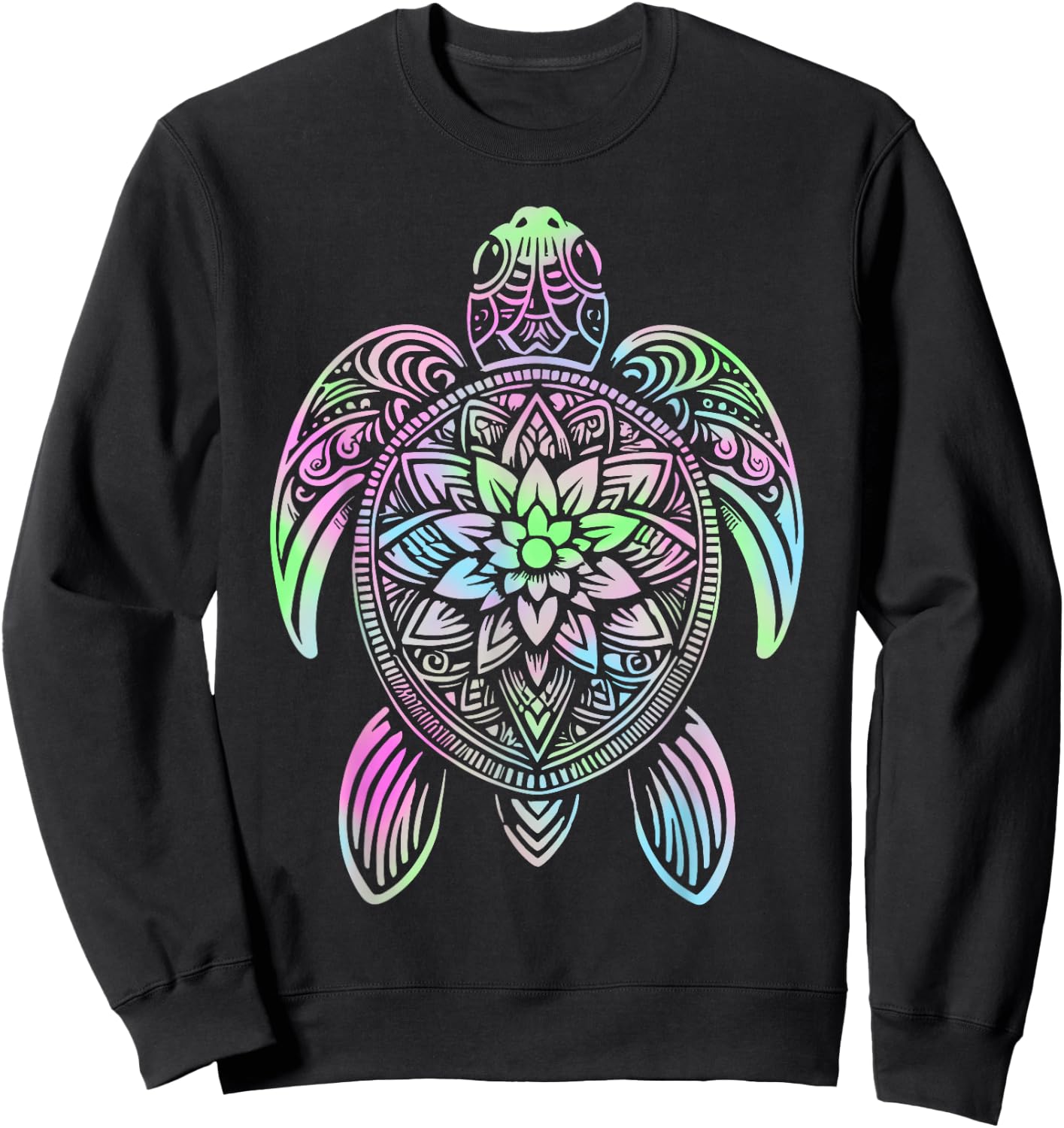 Hawaiian Tie Dye Sea Turtle Sweatshirt - Sweatshirt | Black