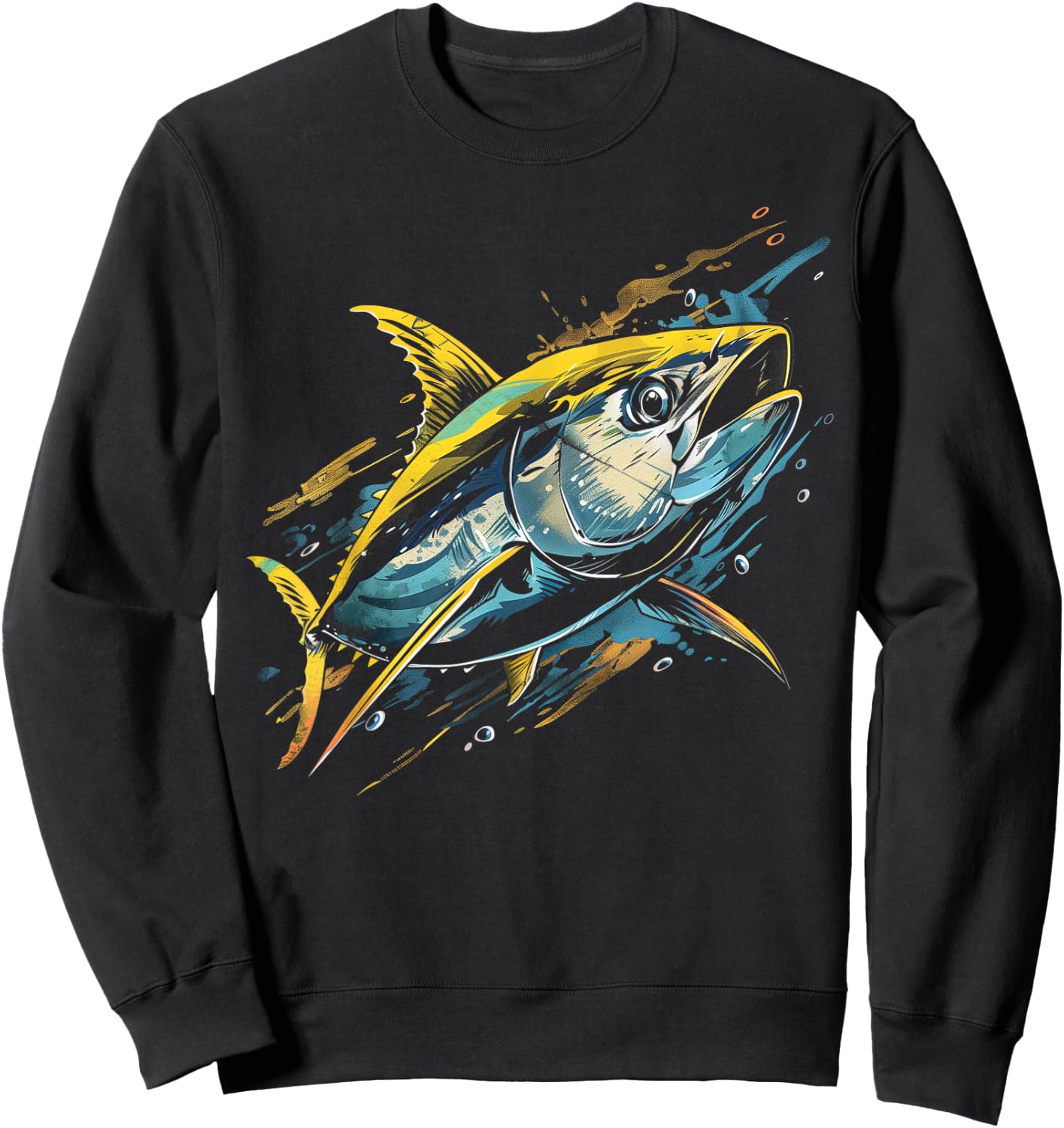 Yellowfin Tuna Fishing Big Game Fisherman Sweatshirt - Sweatshirt | Black