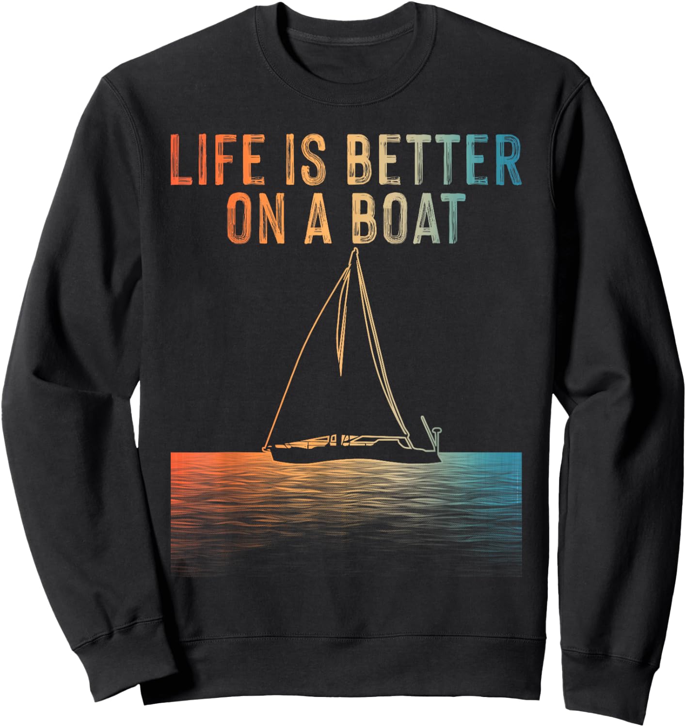 Sailing Design Women Sailor Boating Captain Sailboat Sweatshirt - Sweatshirt | Black