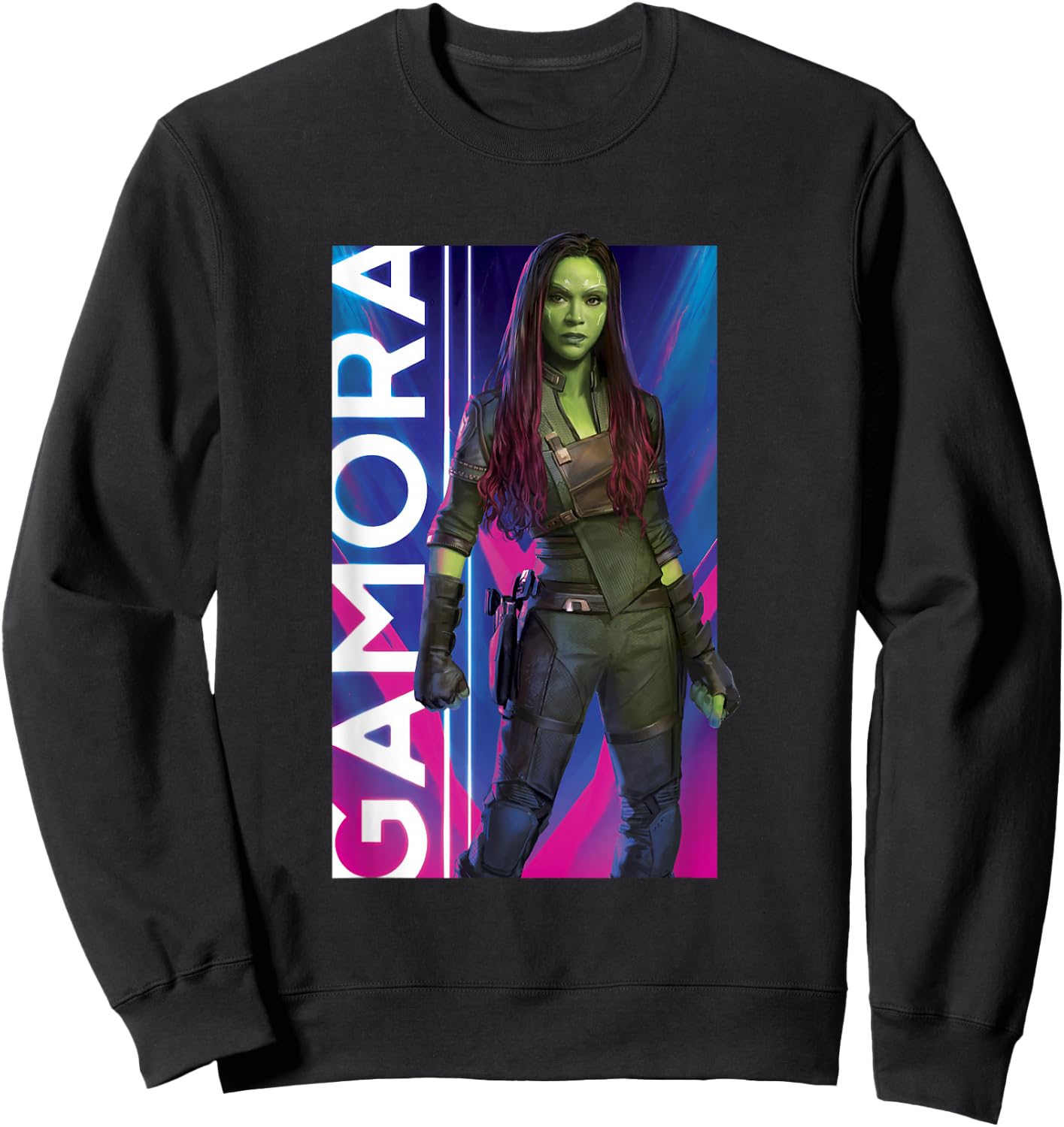 Marvel Guardians of The Galaxy Vol. 3 Vintage Gamora Panel Sweatshirt - Sweatshirt | Black